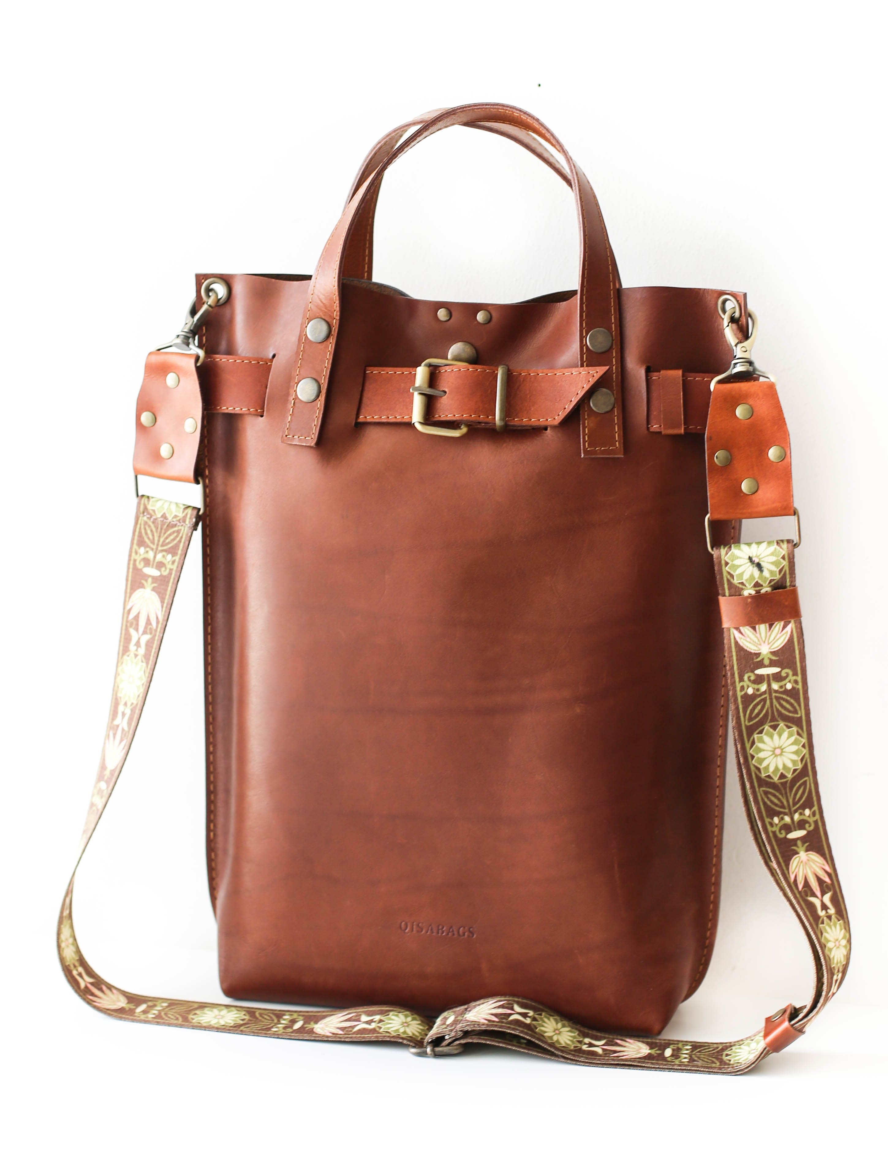 brown leather backpacks