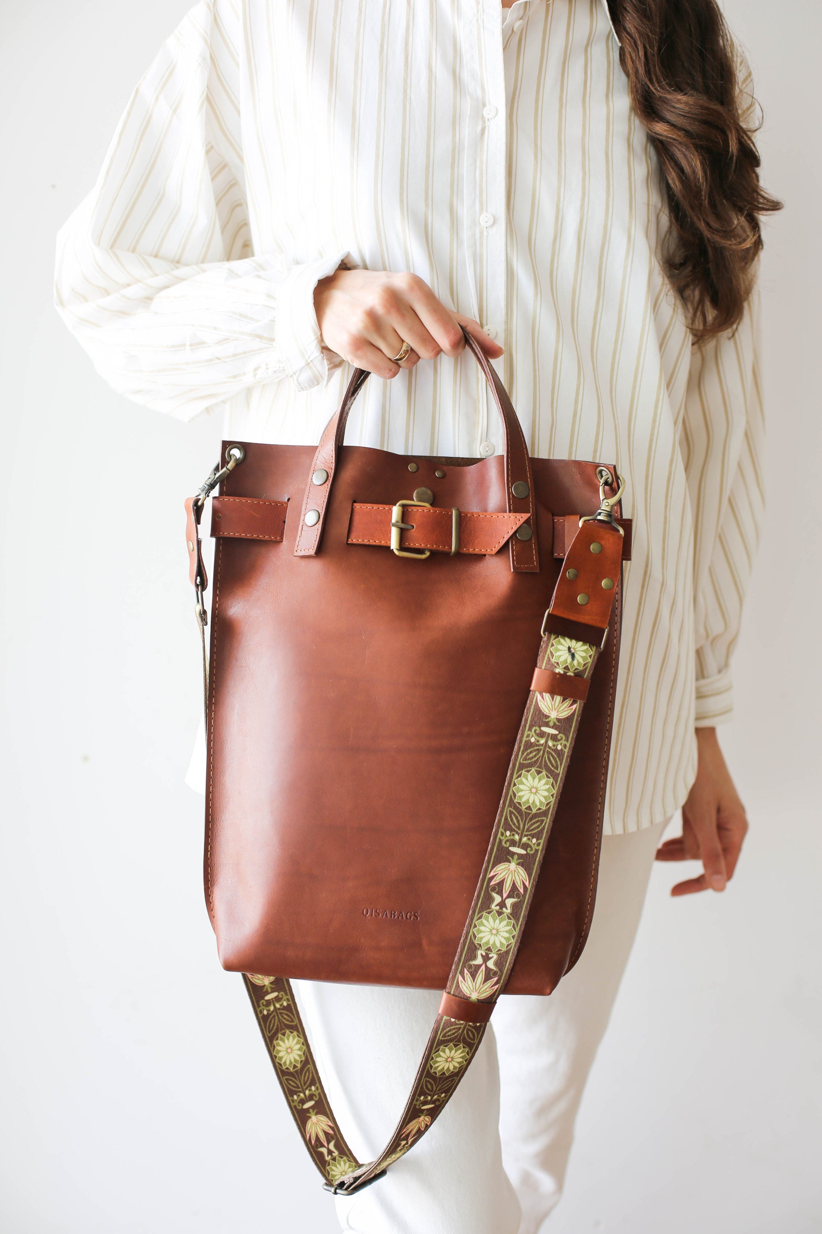 Brown Leather Bag for Laptop