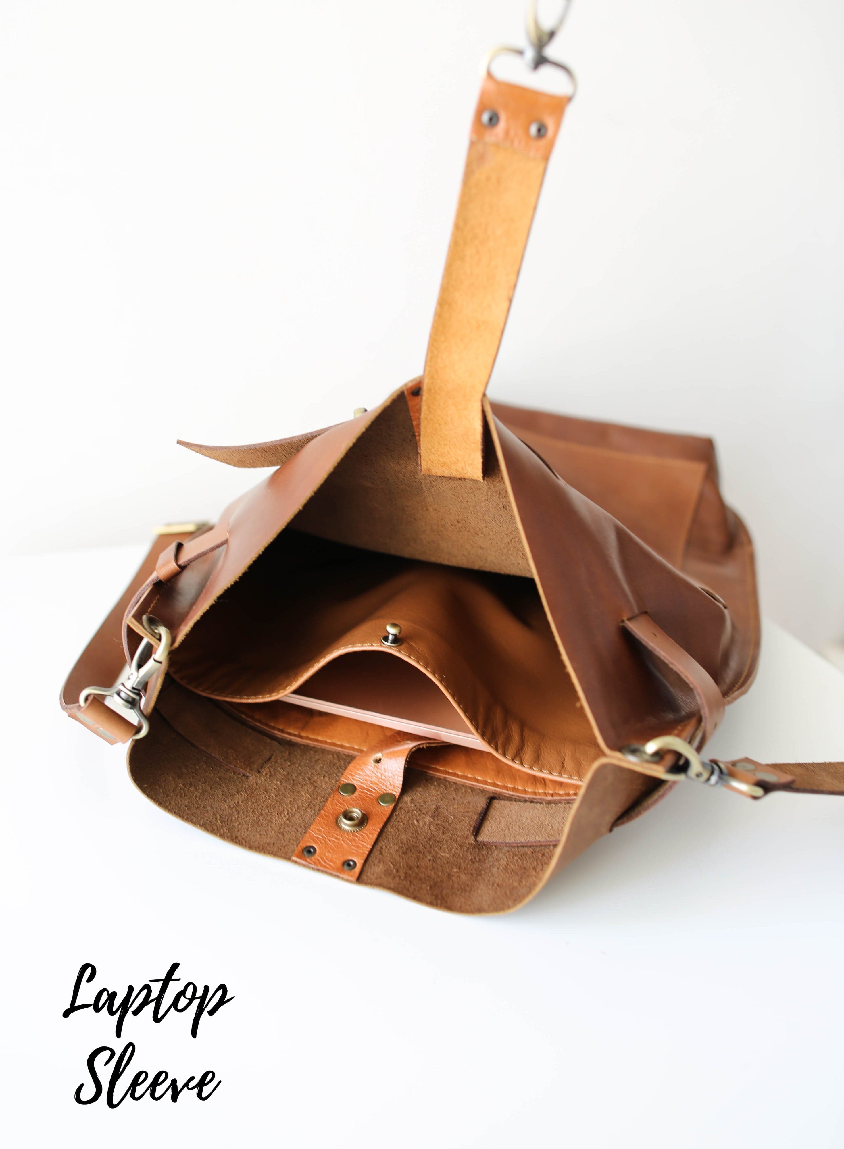 leather backpack laptop