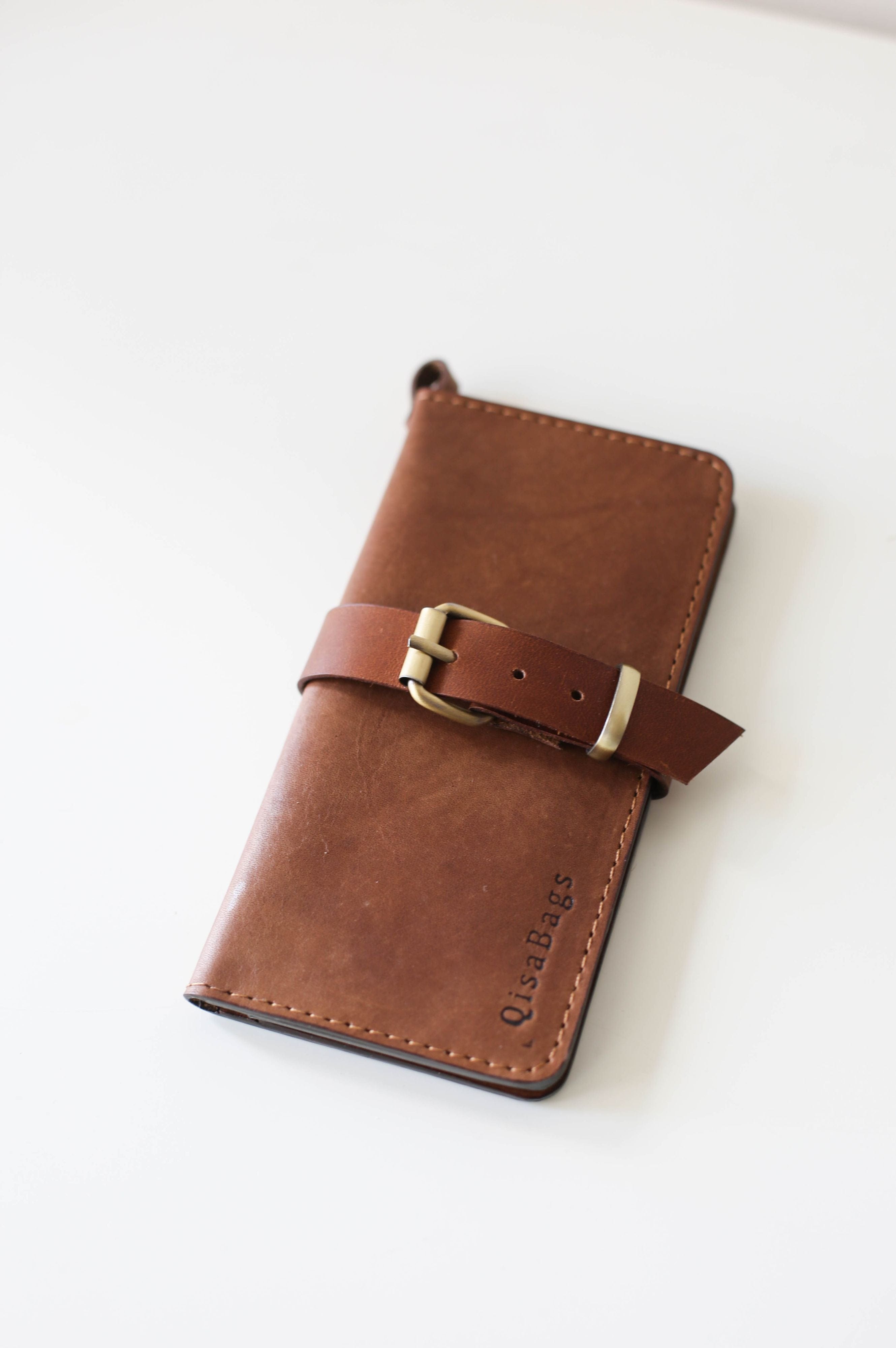 Women's Bifold Brown Leather Wallet - N01