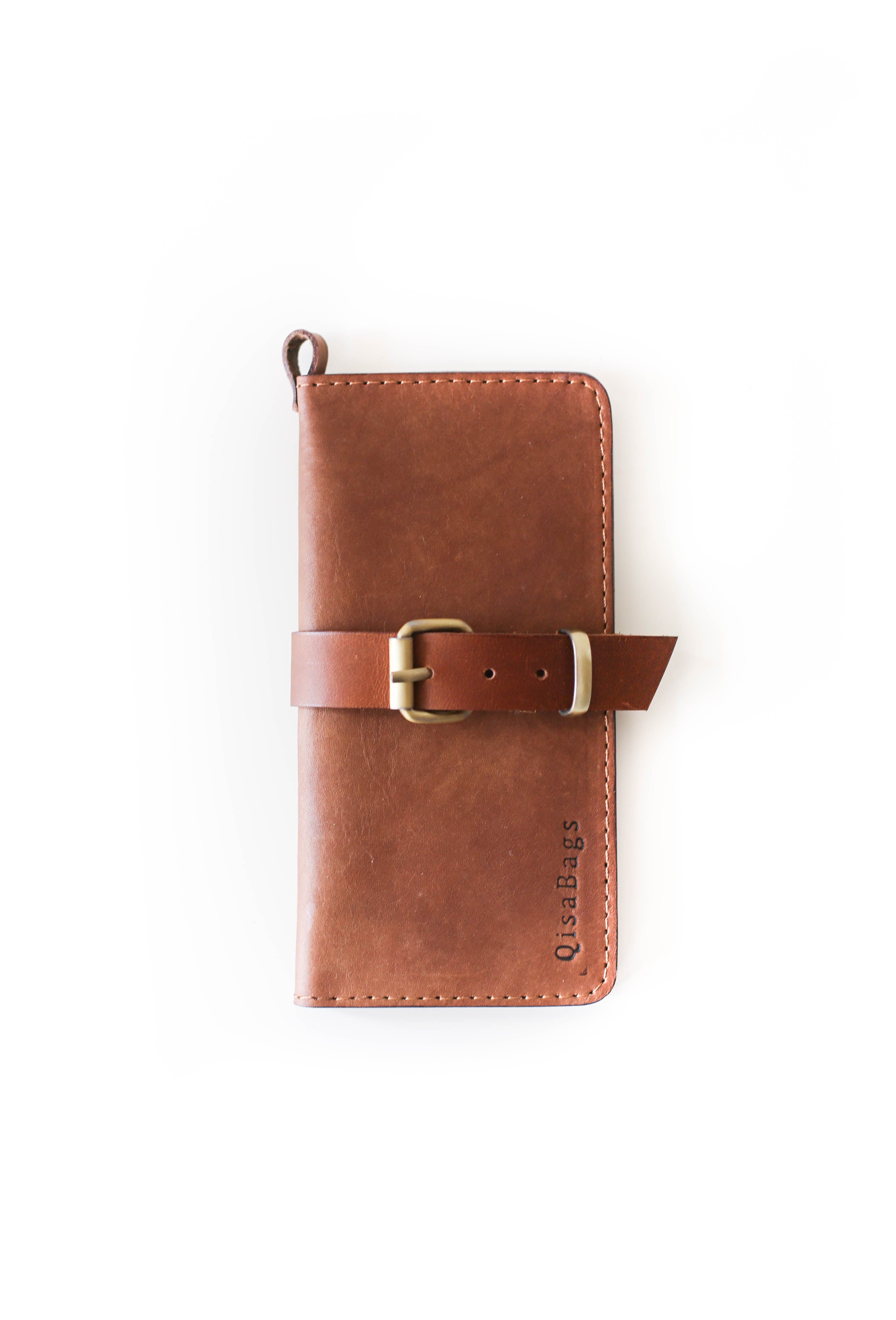 brown leather wallet