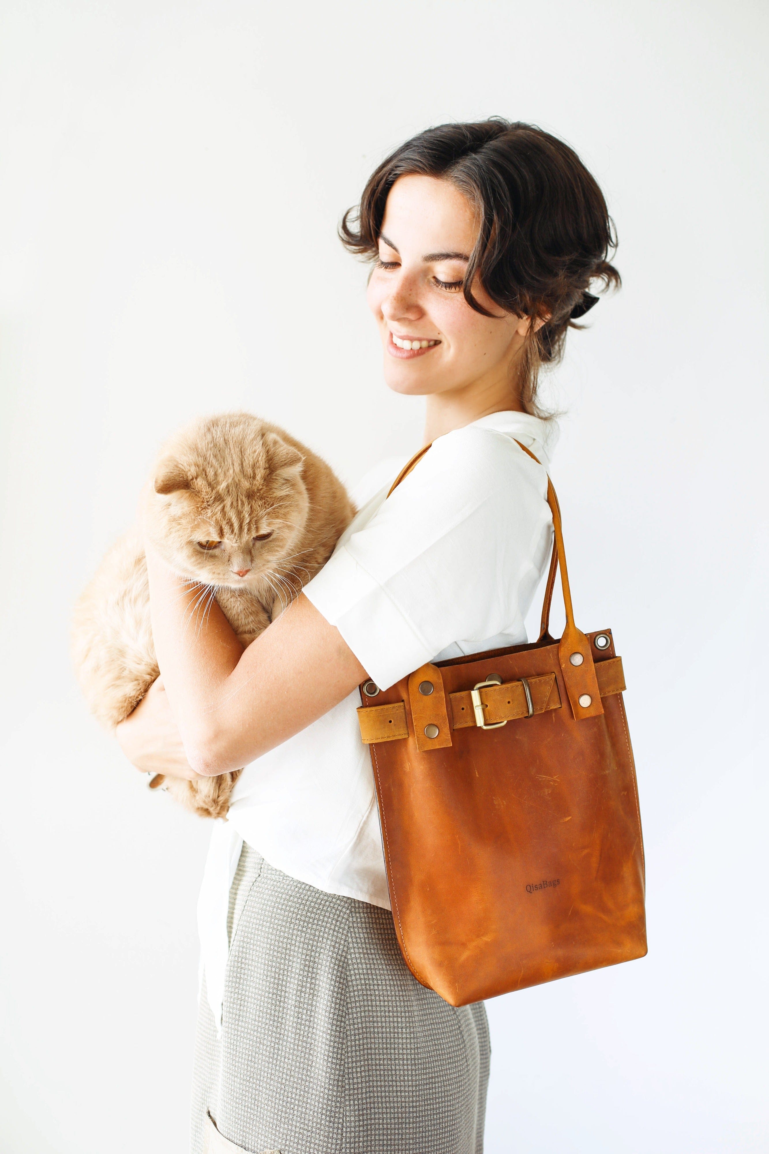 brown leather purses