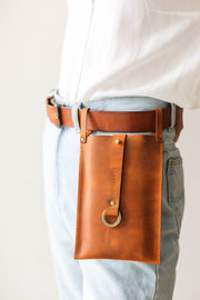 leather belt bag