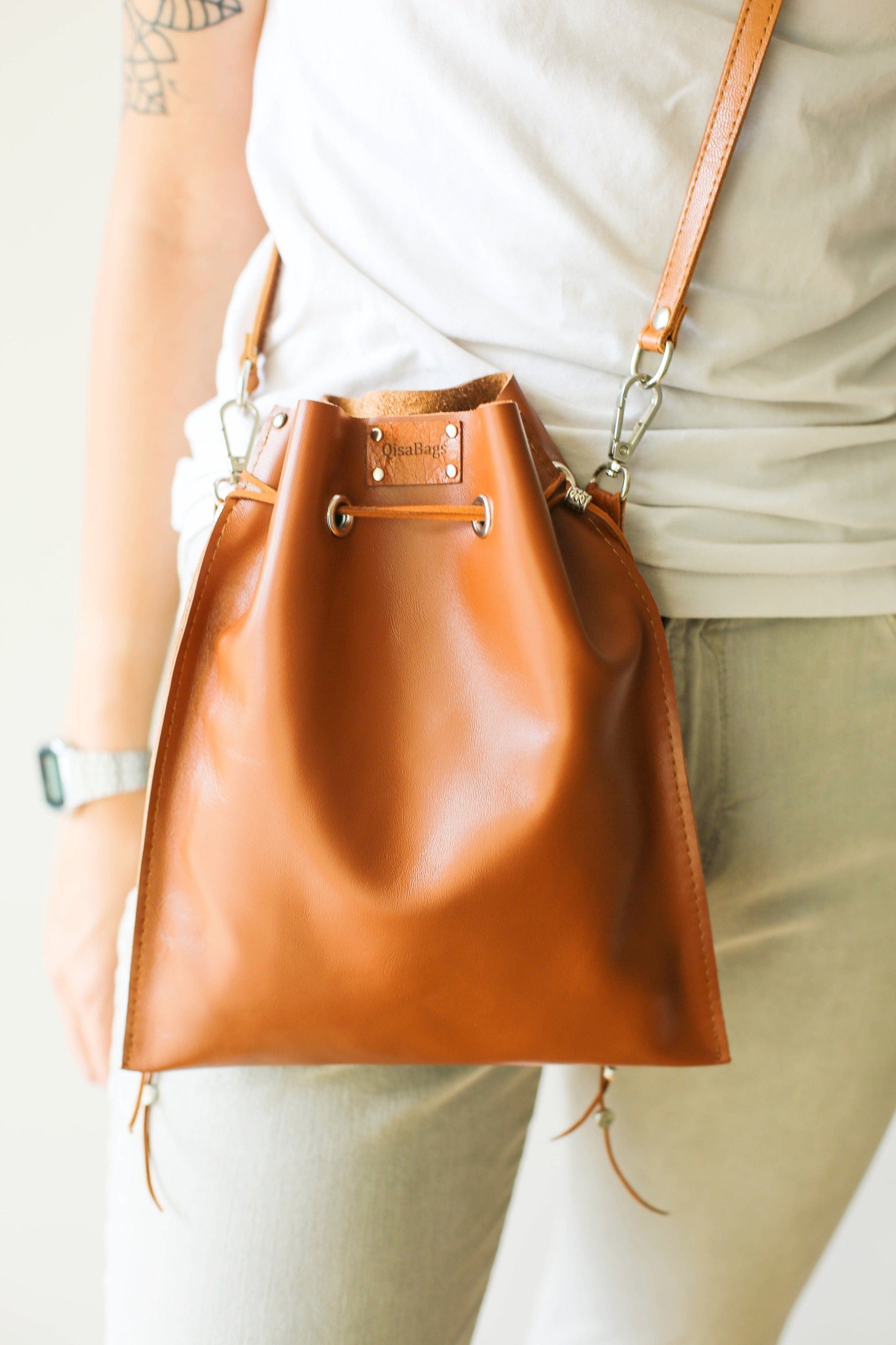 Handmade Brown leather bag
