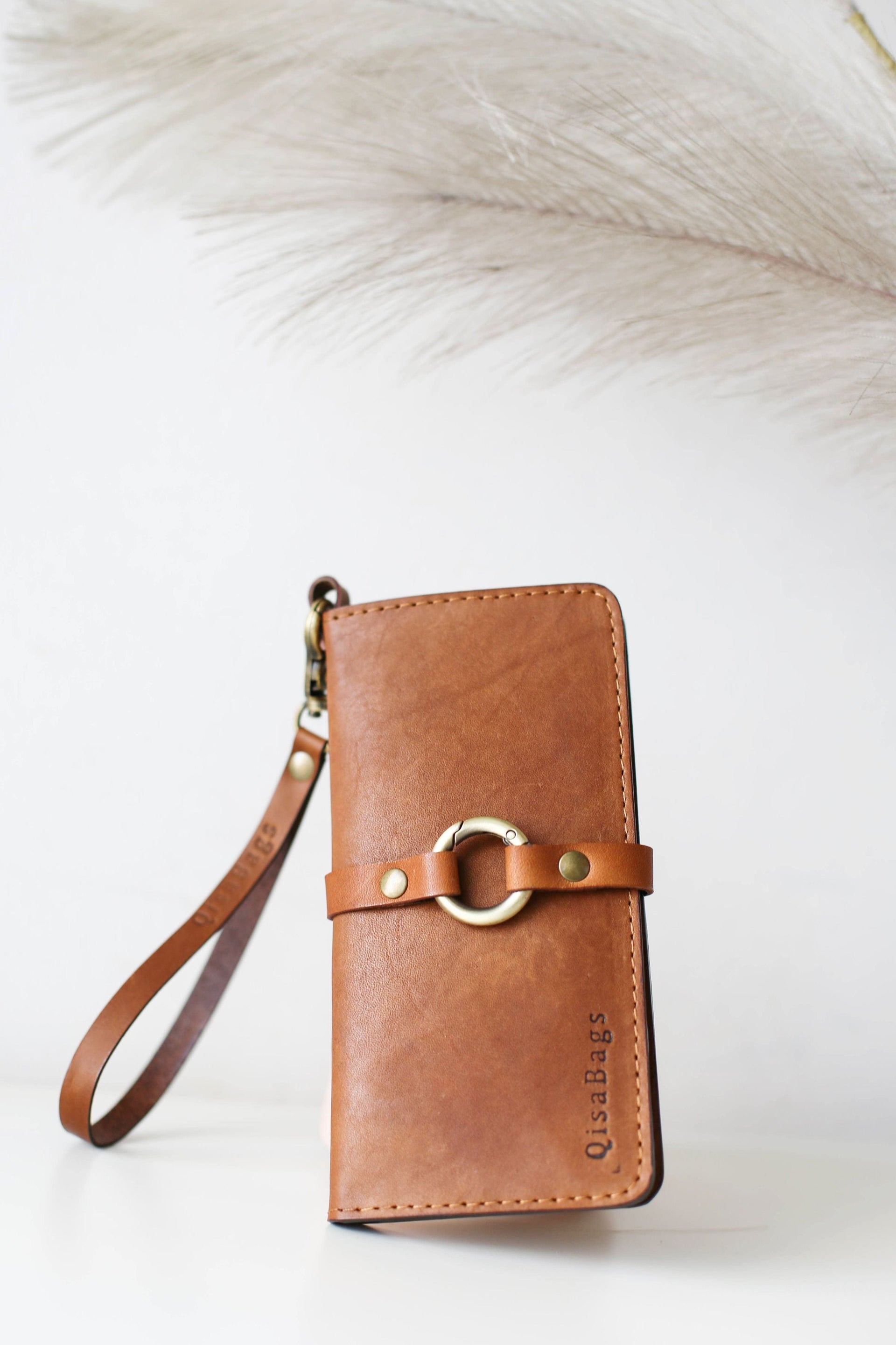 Genuine Cowhide Brown Coin Pouch Leather Handmade in USA - Optional Personalized Monogram