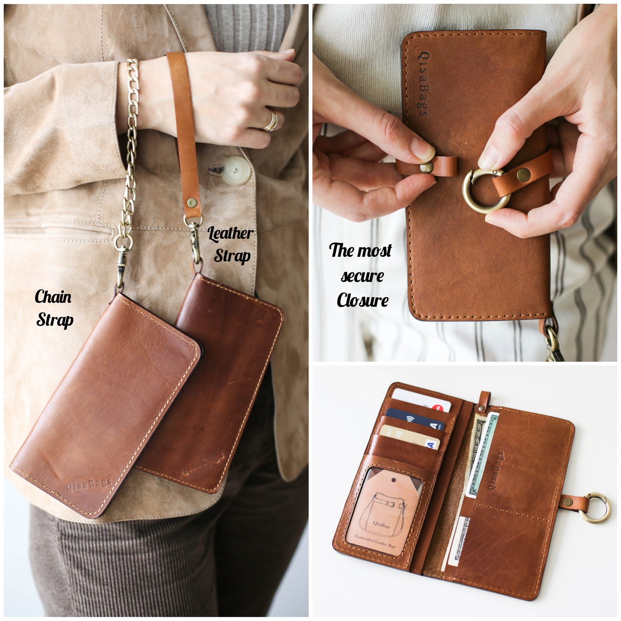 Leather bags and top wallets