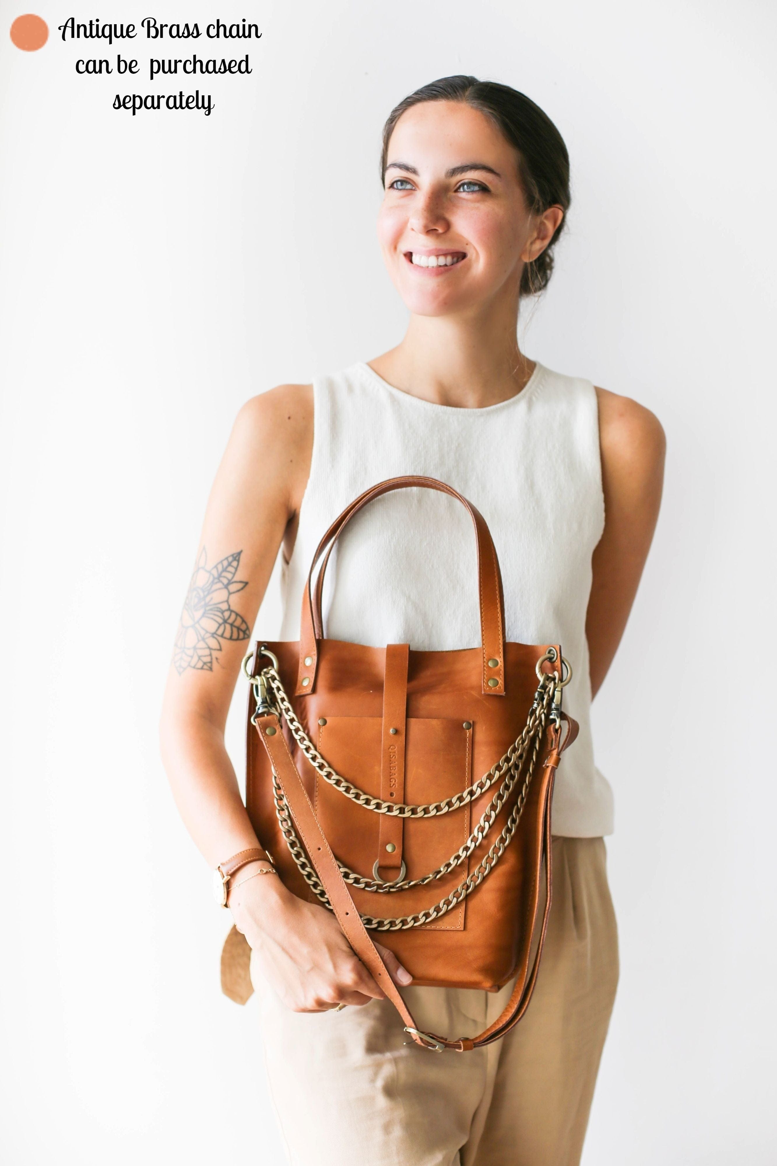 Handmade brown tote