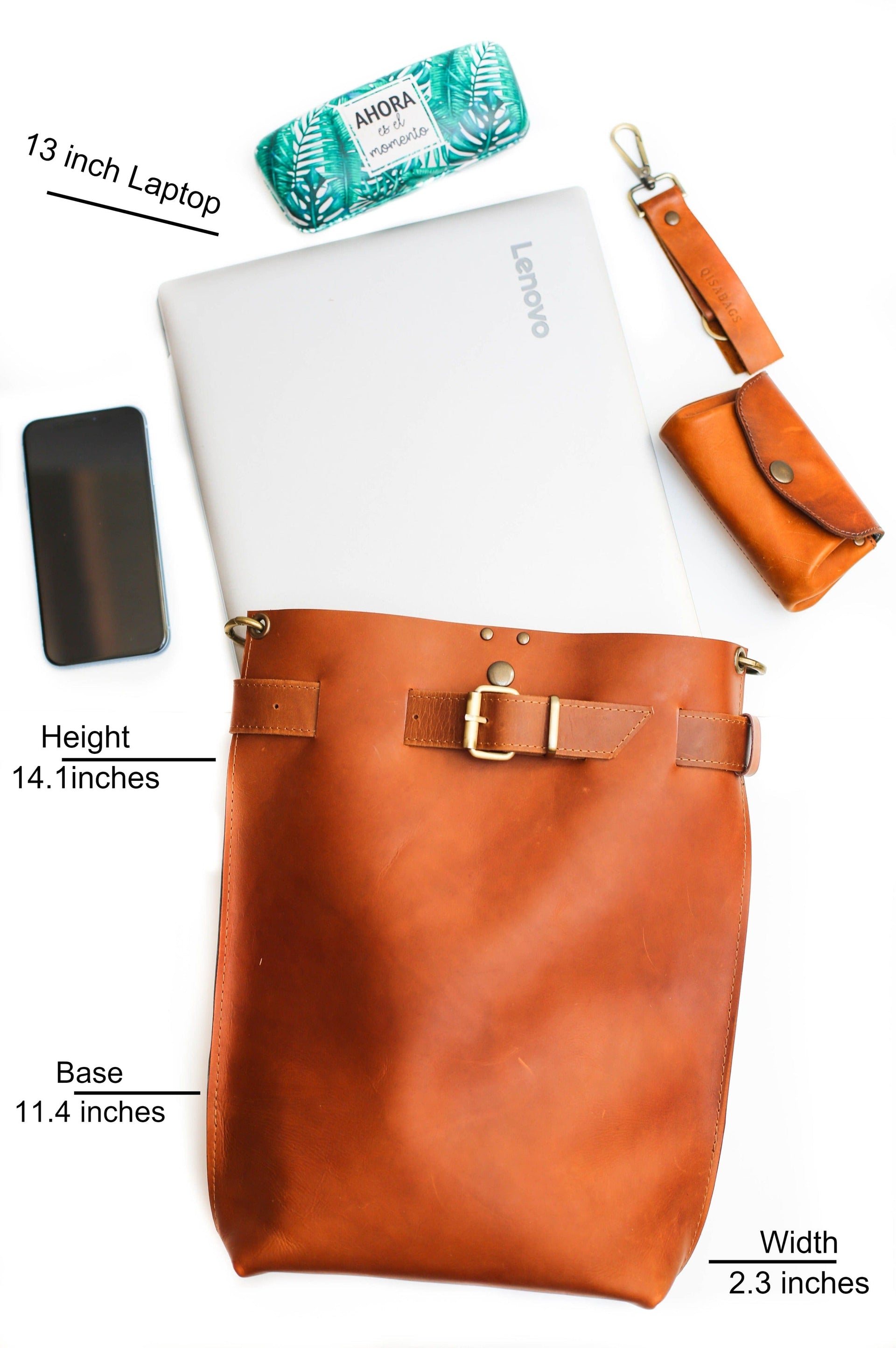 leather brown laptop bag