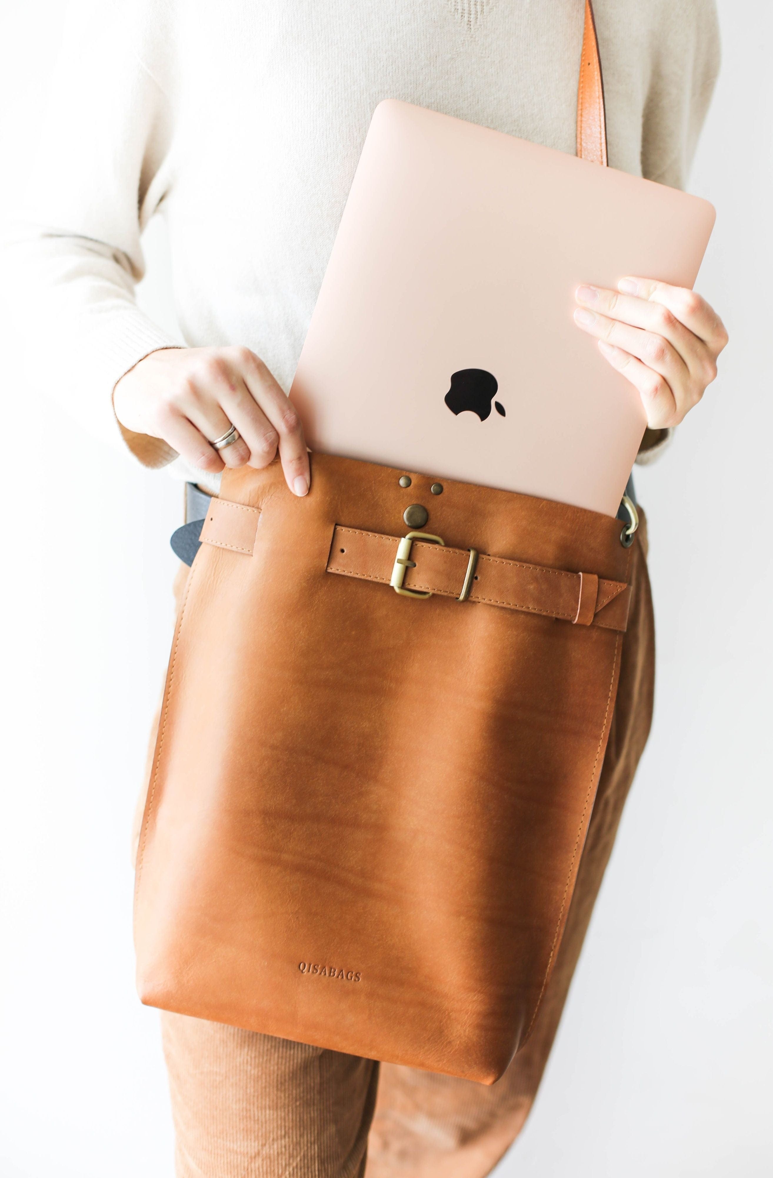 Laptop leather bag