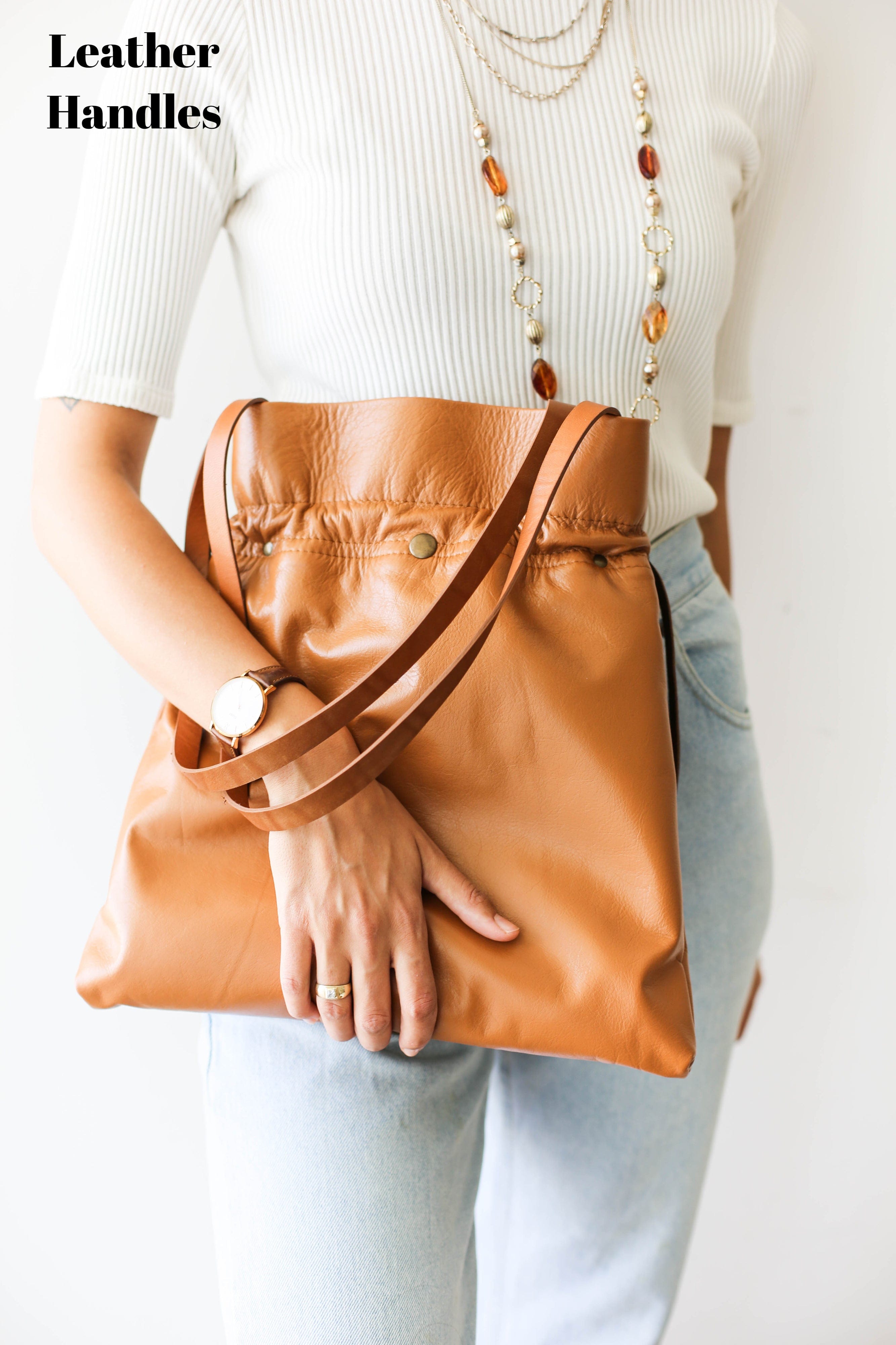 brown leather purse