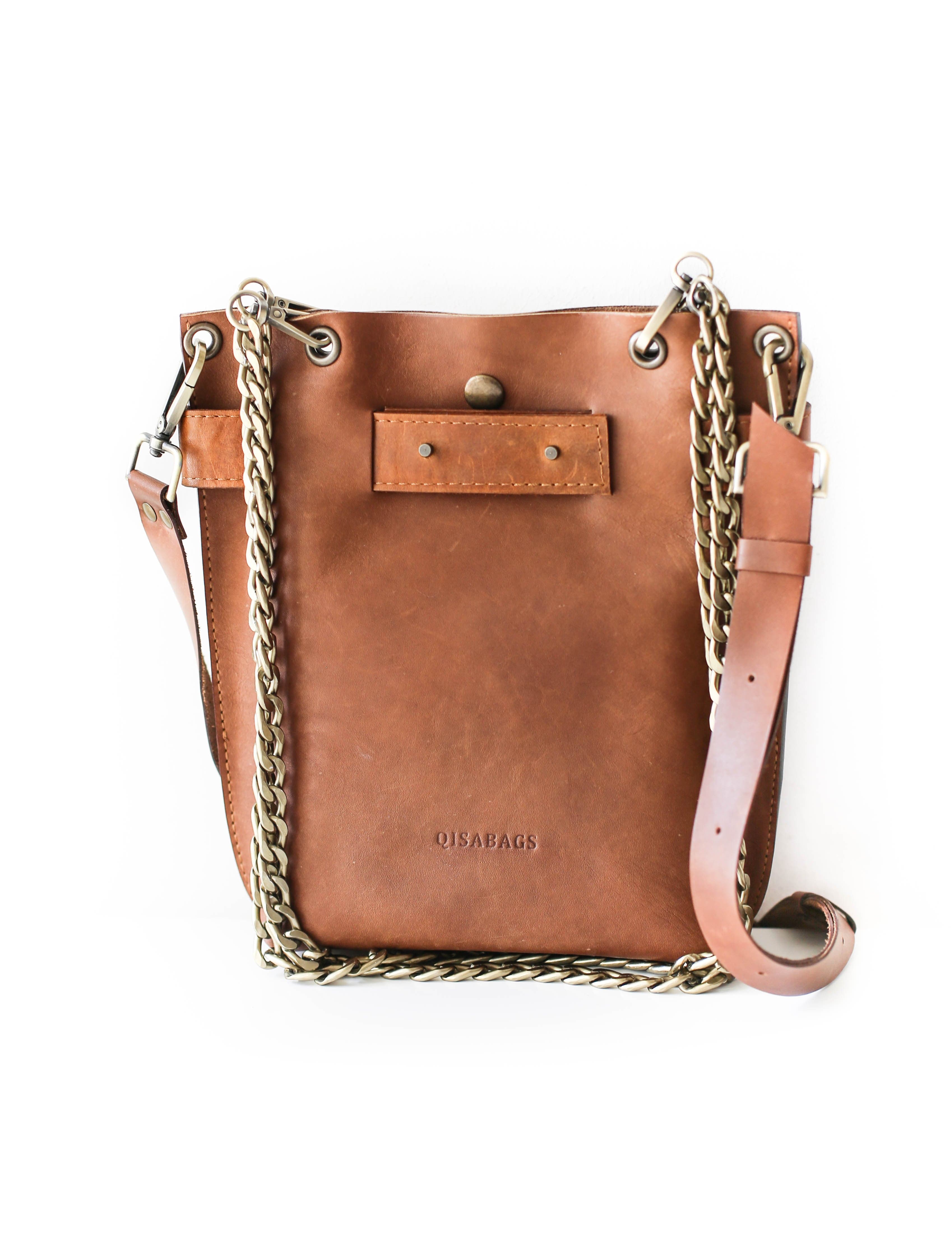 Brown Leather Cross Body Bag