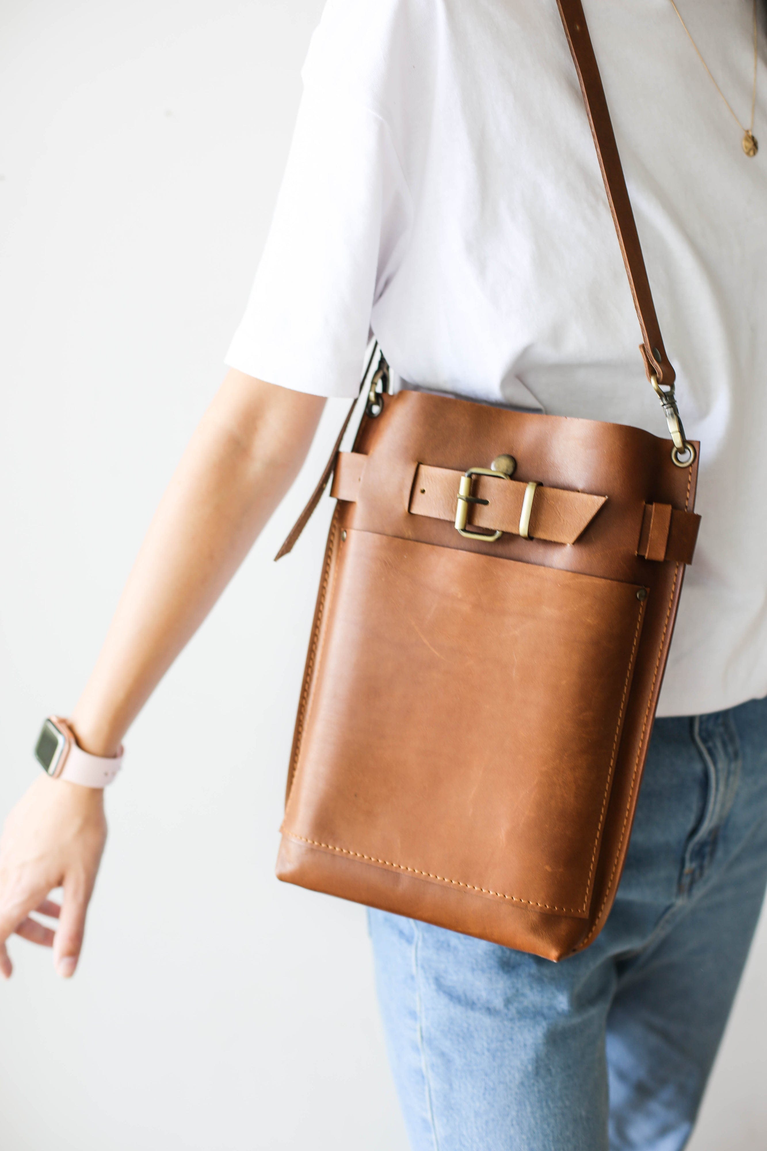 Brown Leather Shoulder Bag