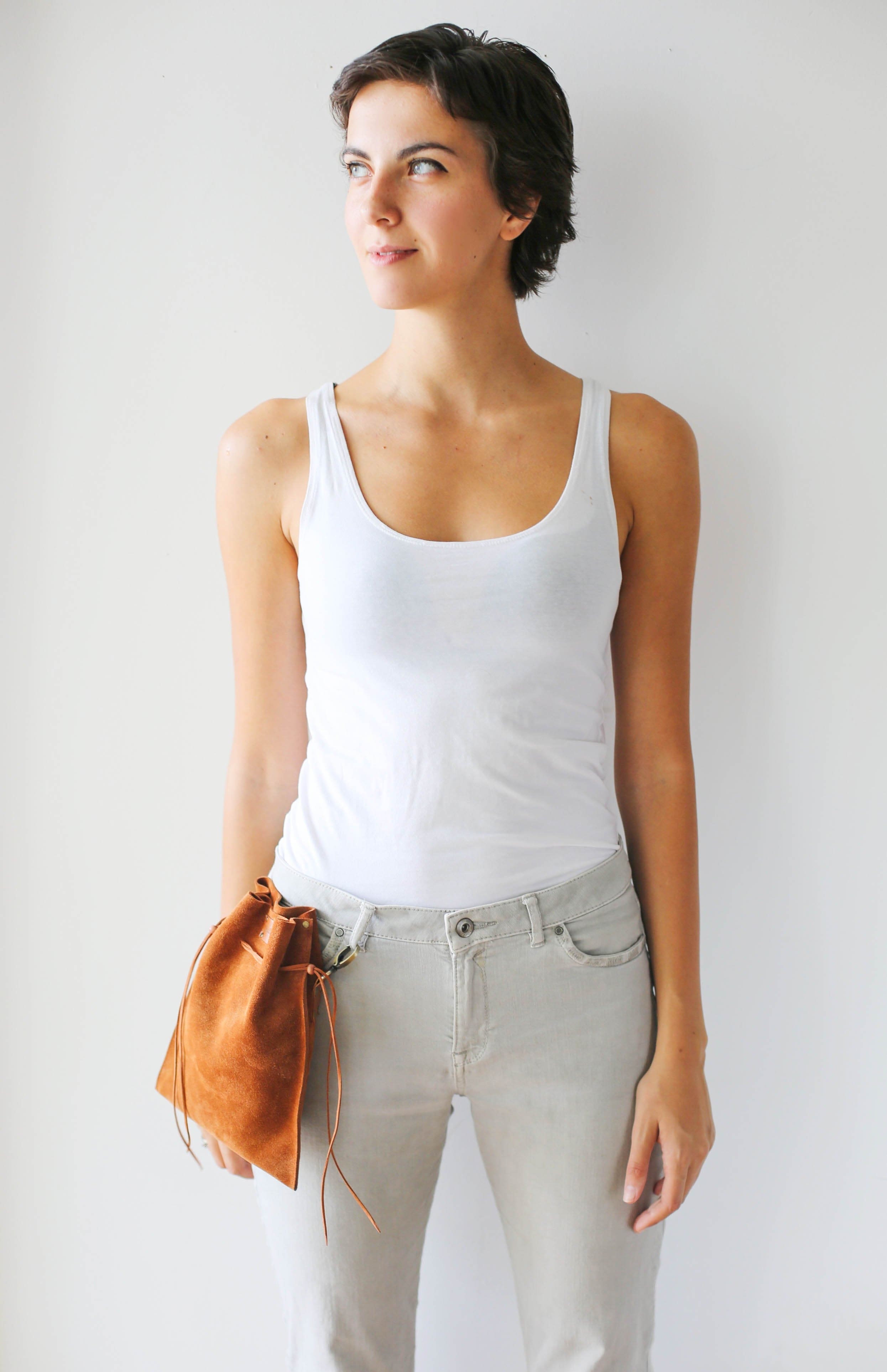 Suede Waist Bag for Women