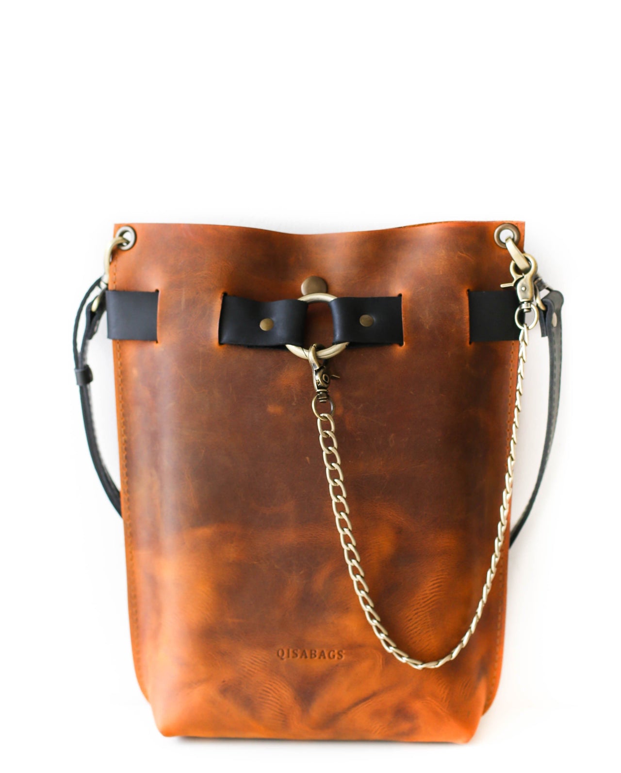 Brown Leather Backpack Purse