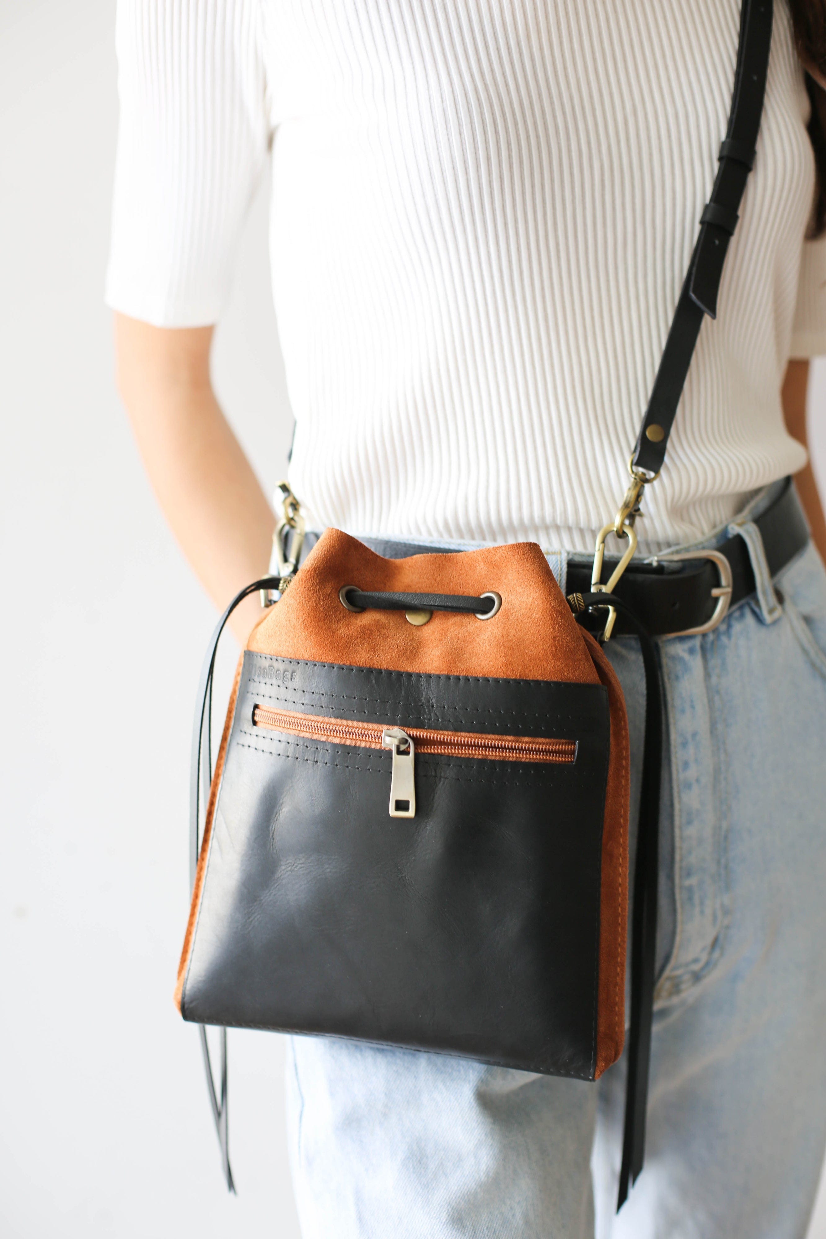 bucket leather bags