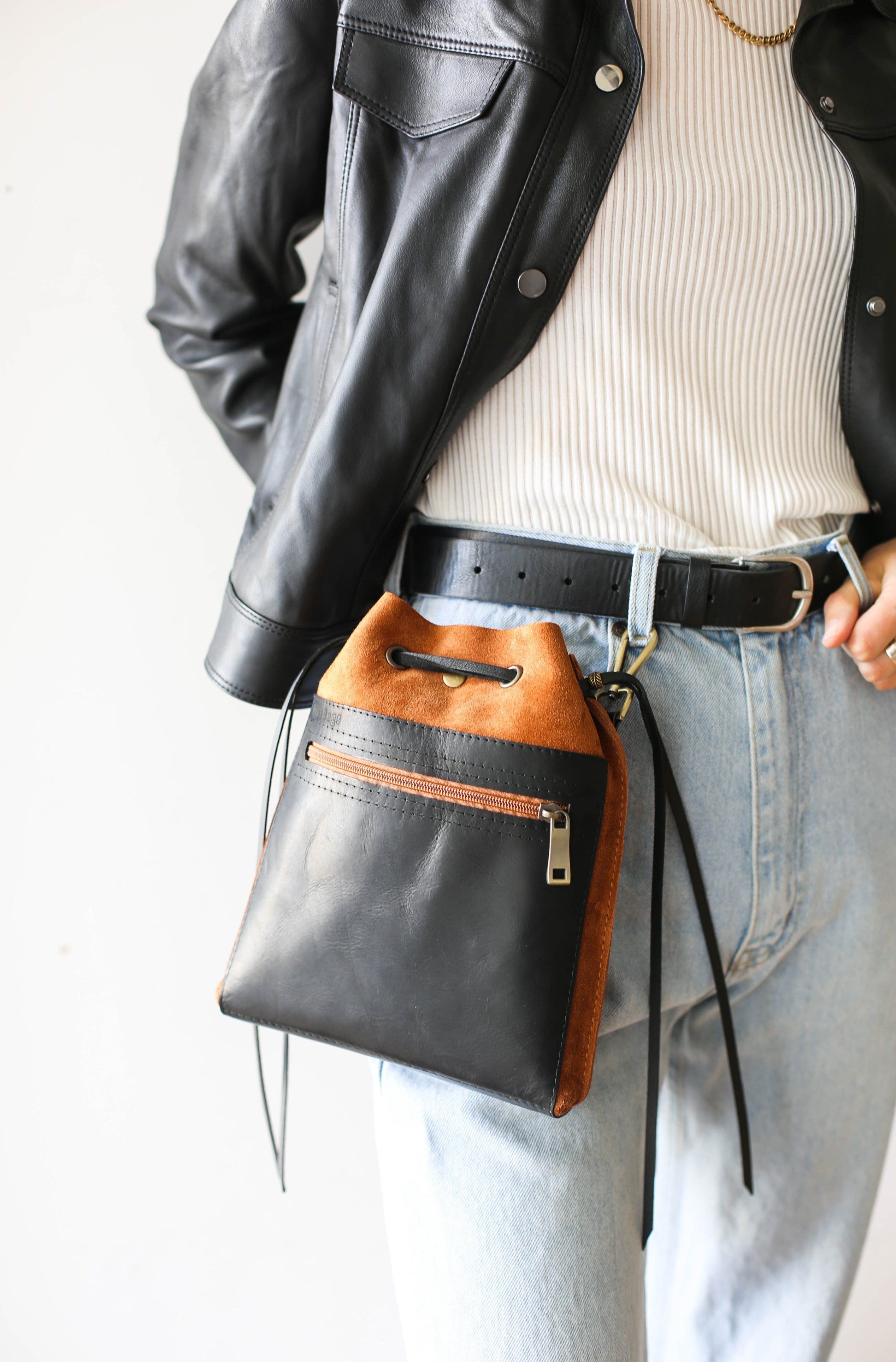 leather backpack purse designer