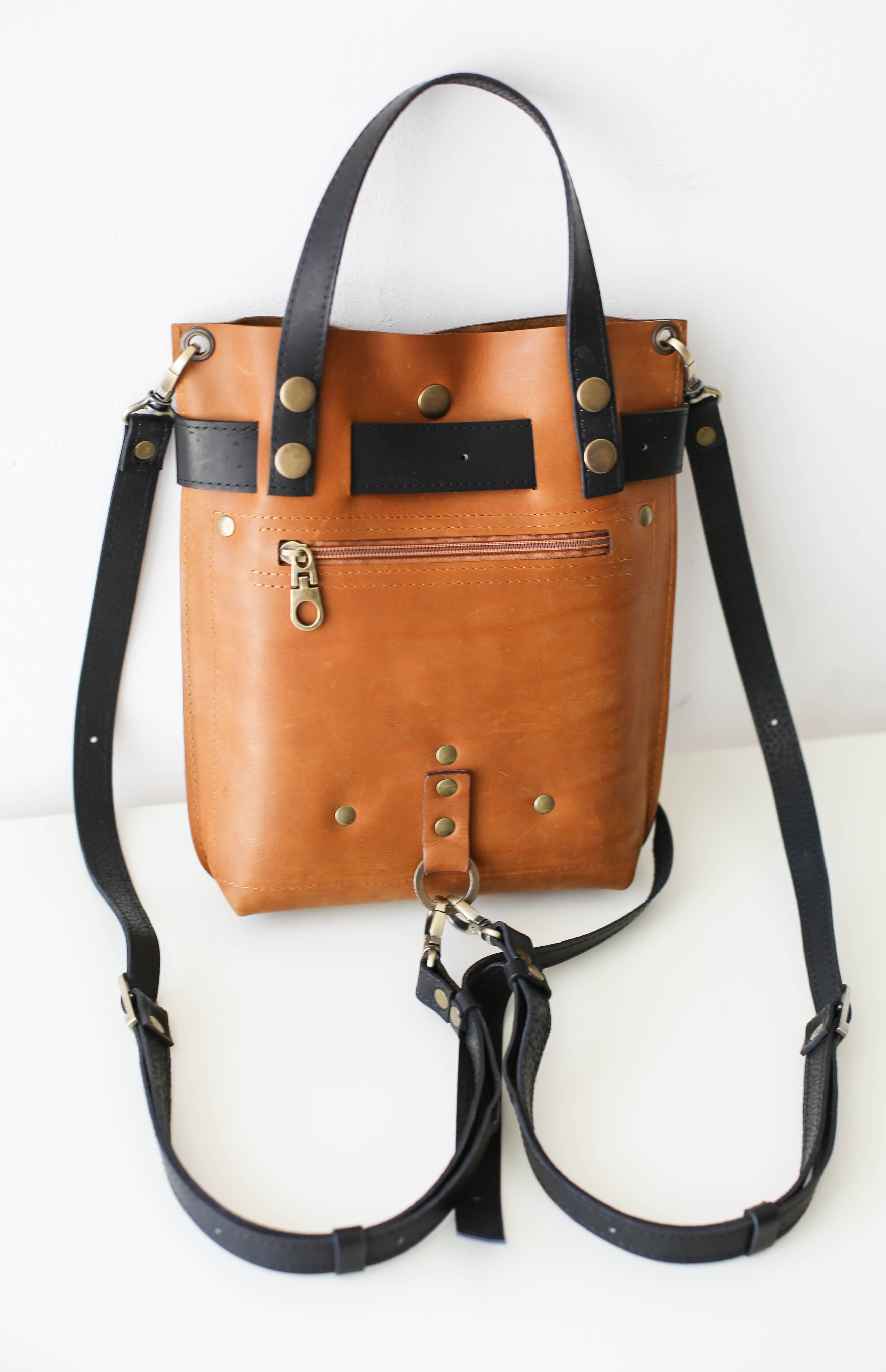 mini leather backpack