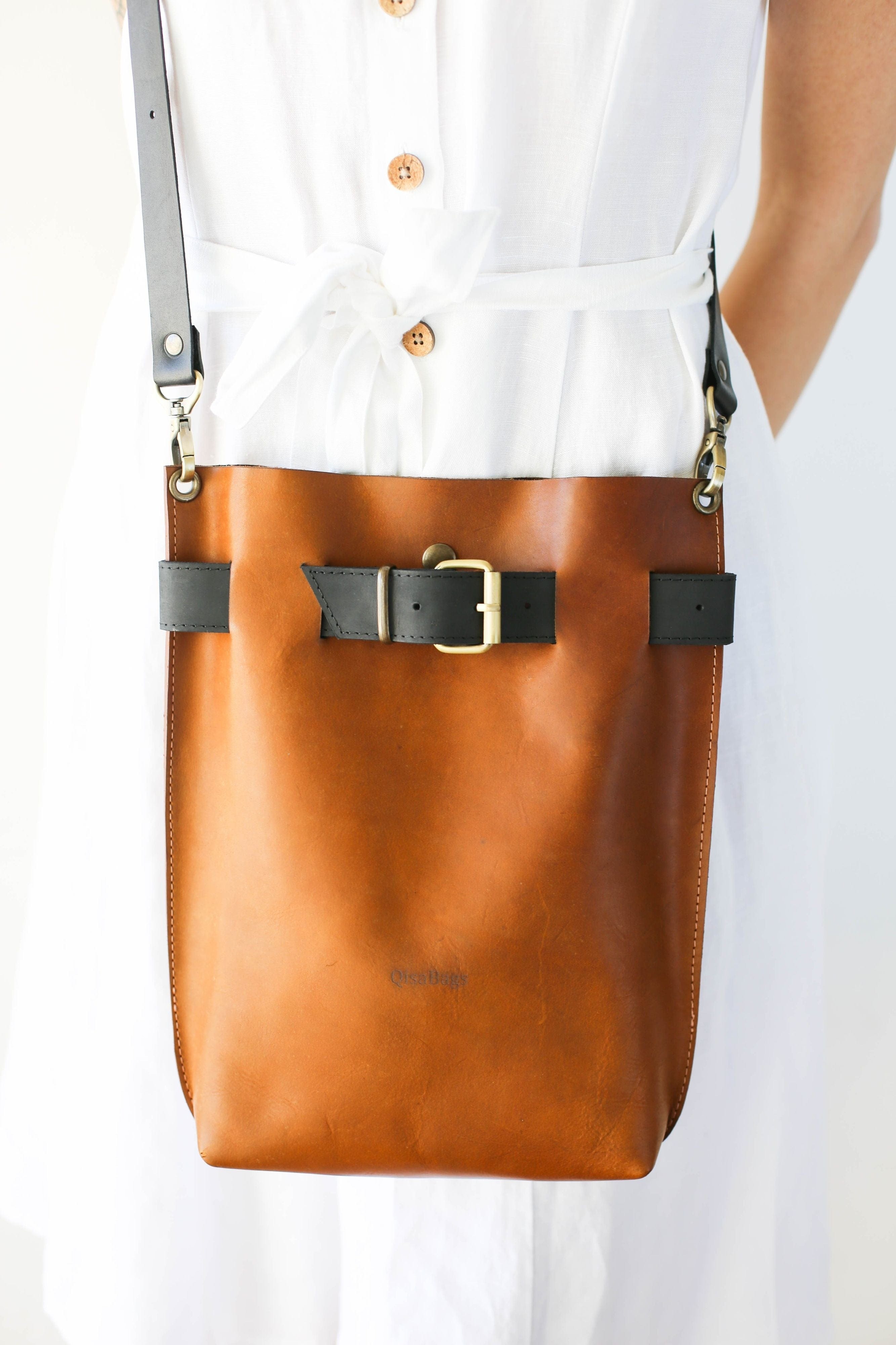 Brown Leather Crossbody bag