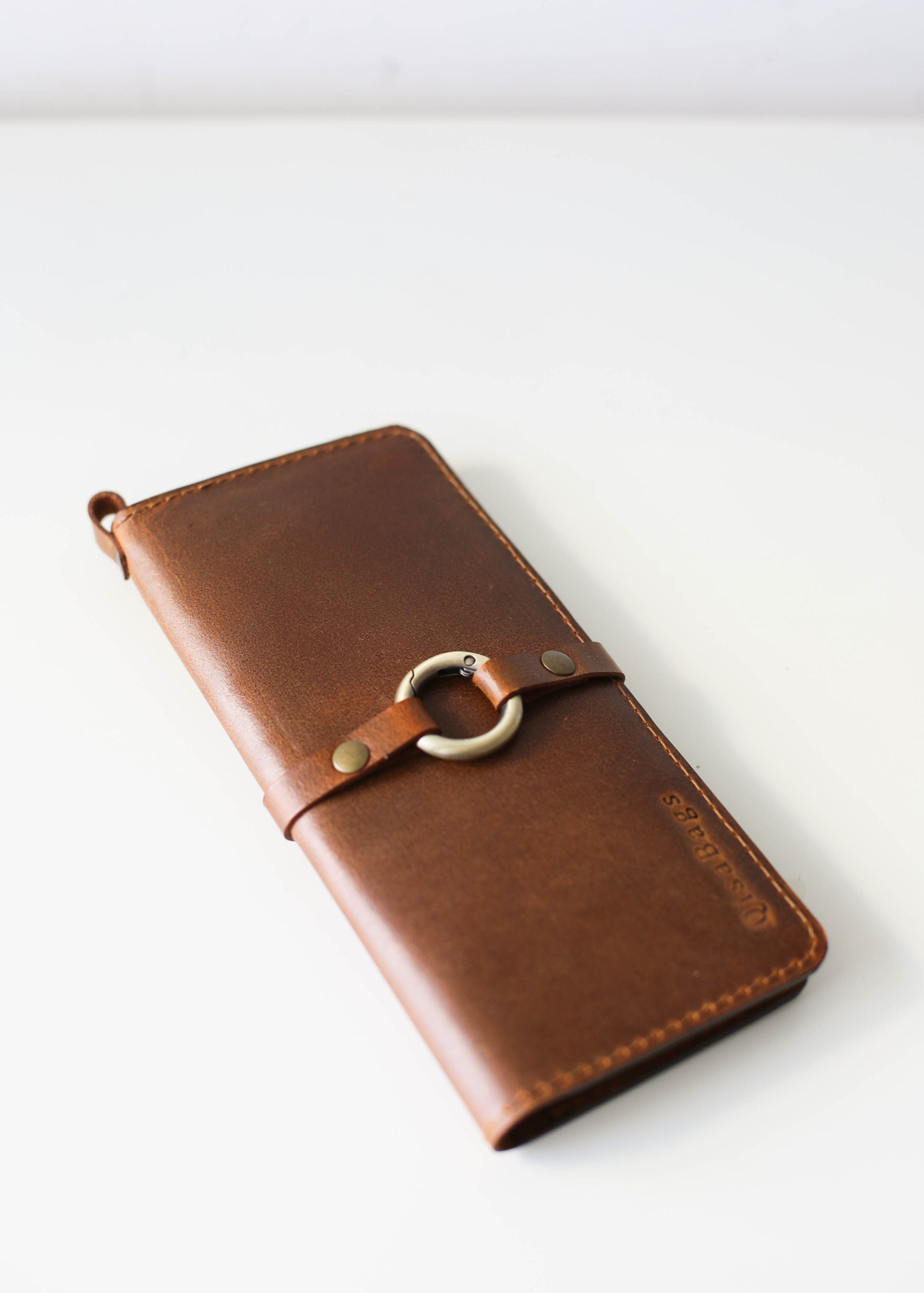 Women's Bifold Coffee Brown Leather Wallet - N01 - Ring Closure