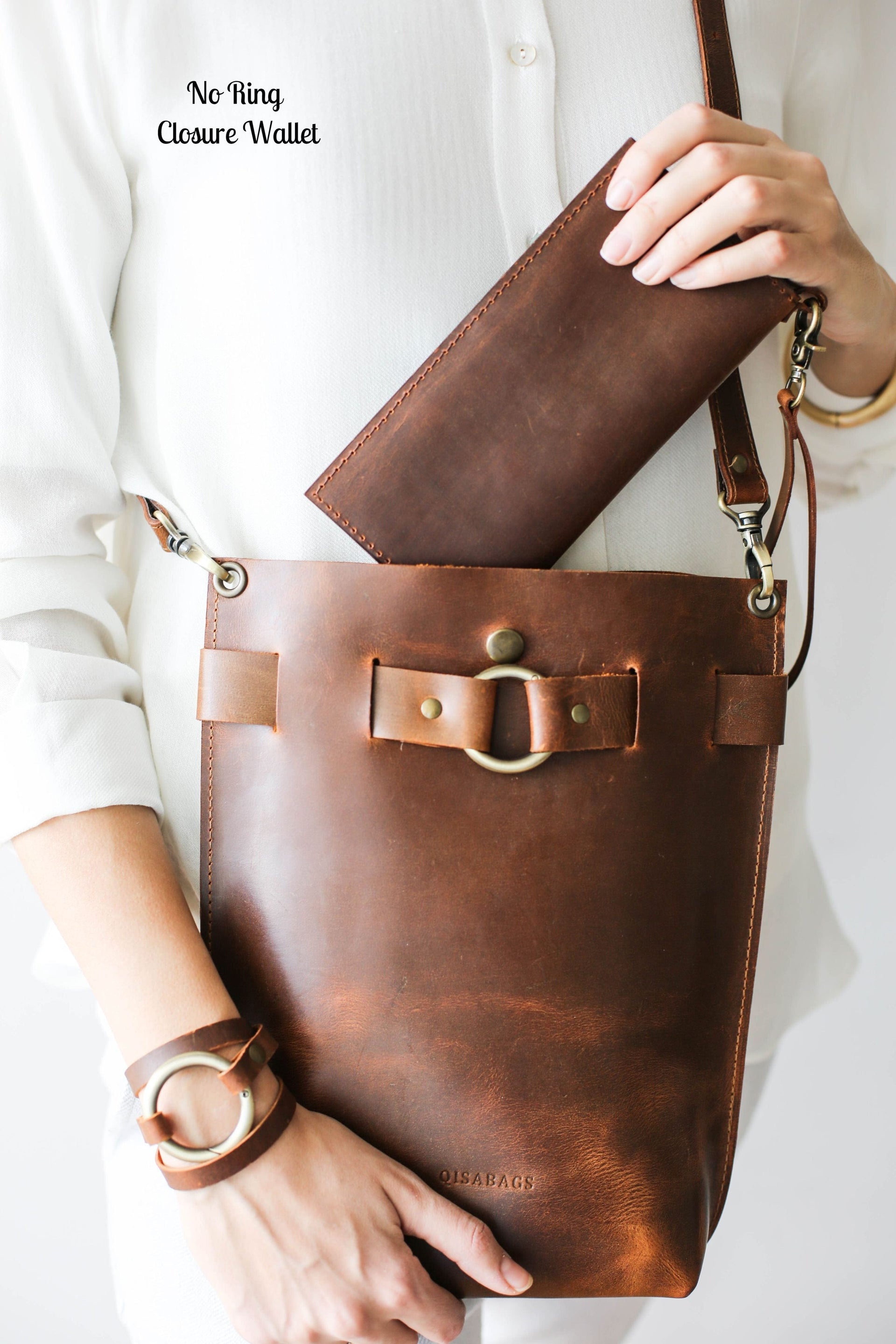 Brown Leather Purse for women