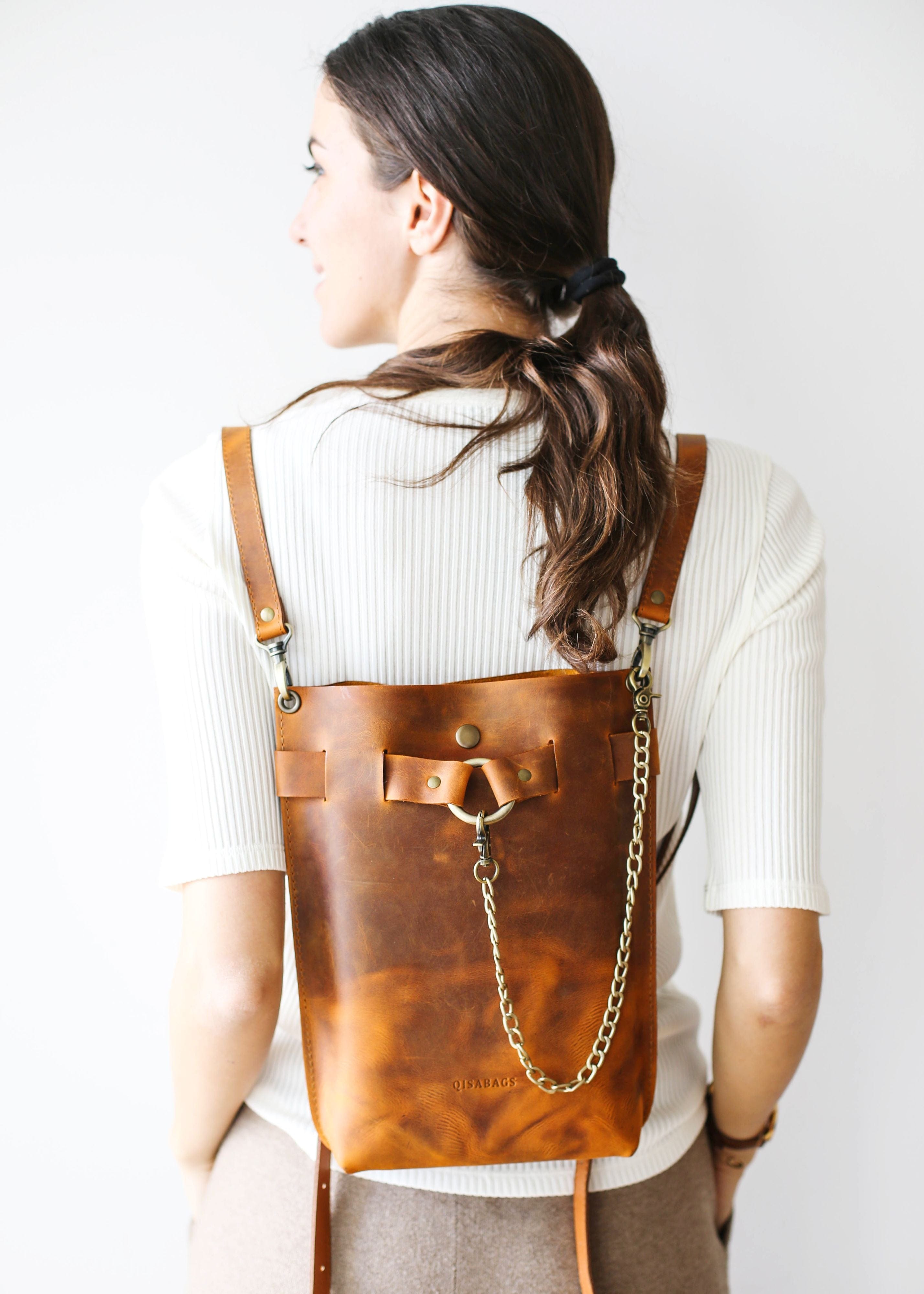 Womens Leather Backpack