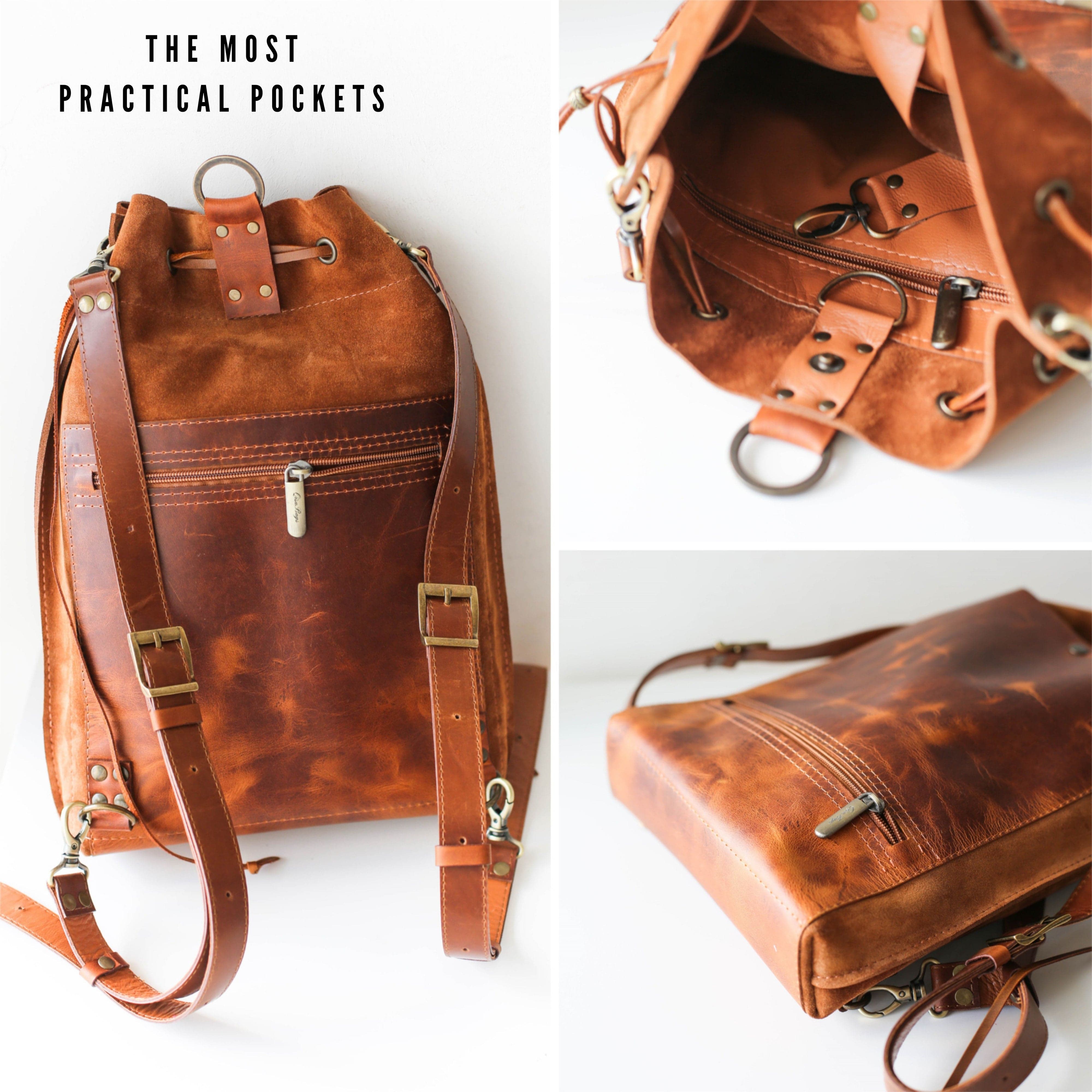 leather backpack for laptop