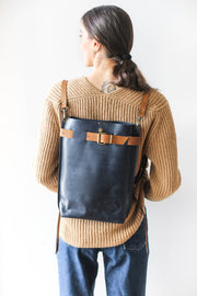 Everyday leather backpack for women