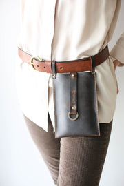 leather iphone case for waist