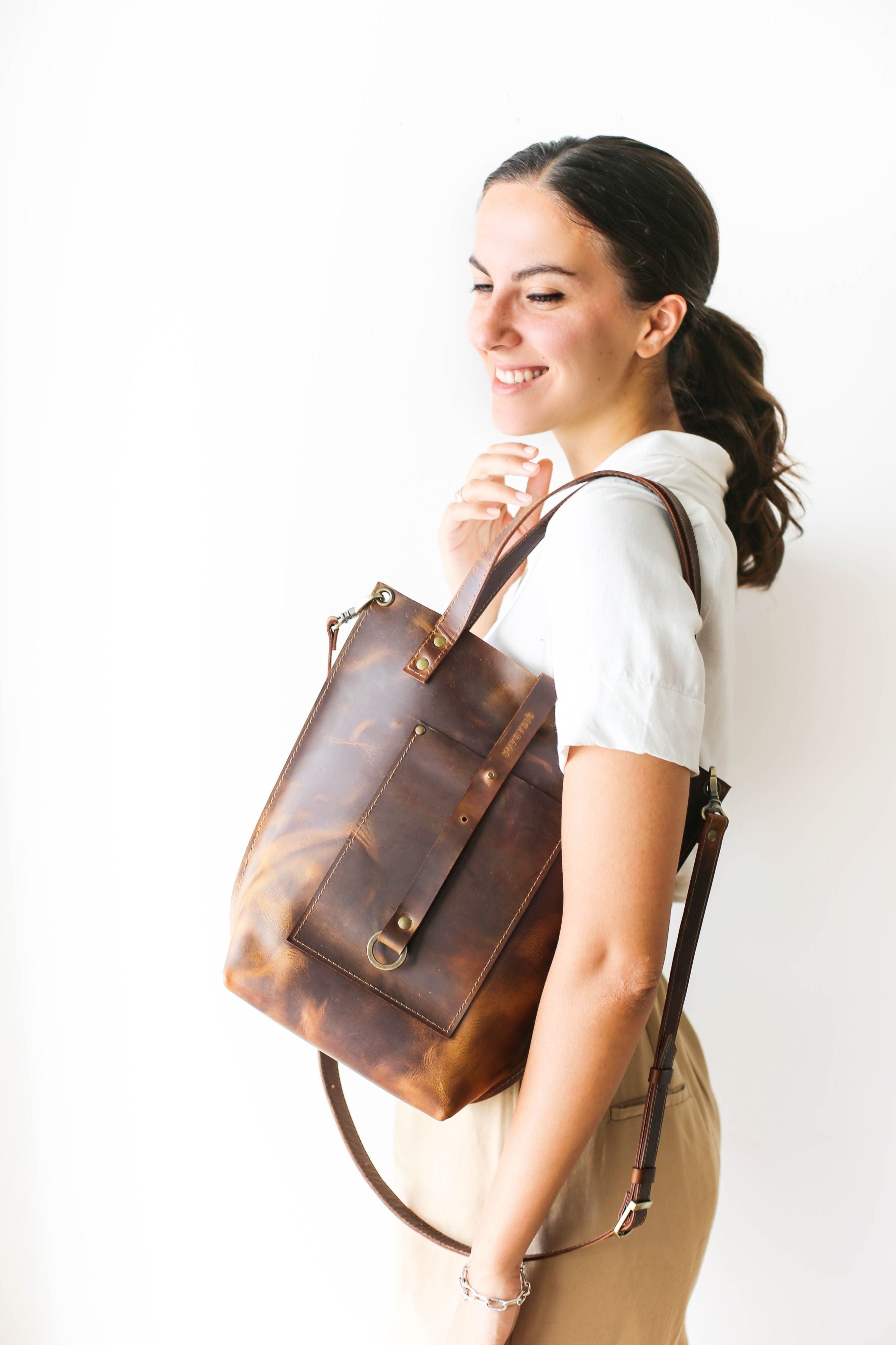 Handmade Leather tote bag