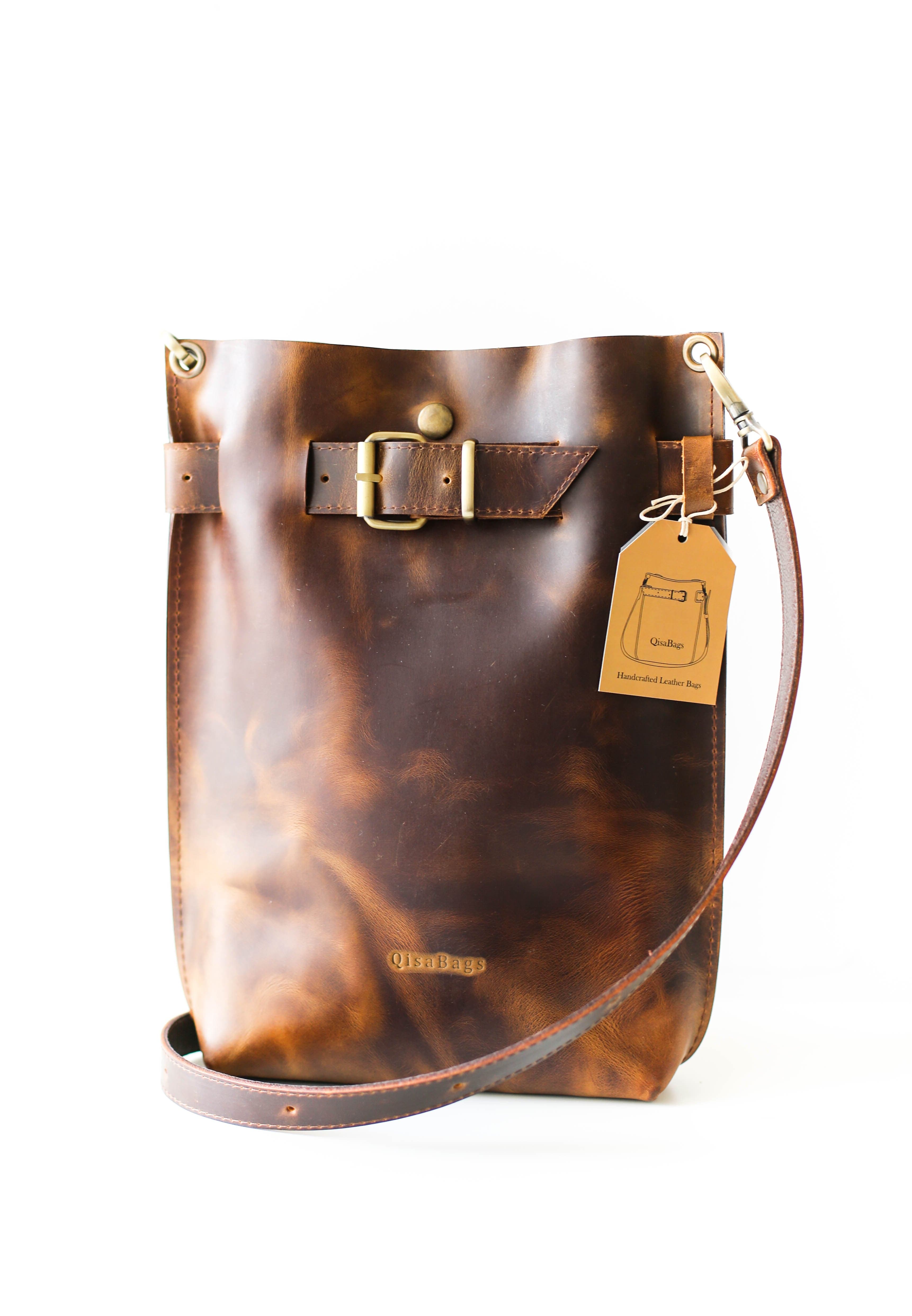 brown leather backpacks