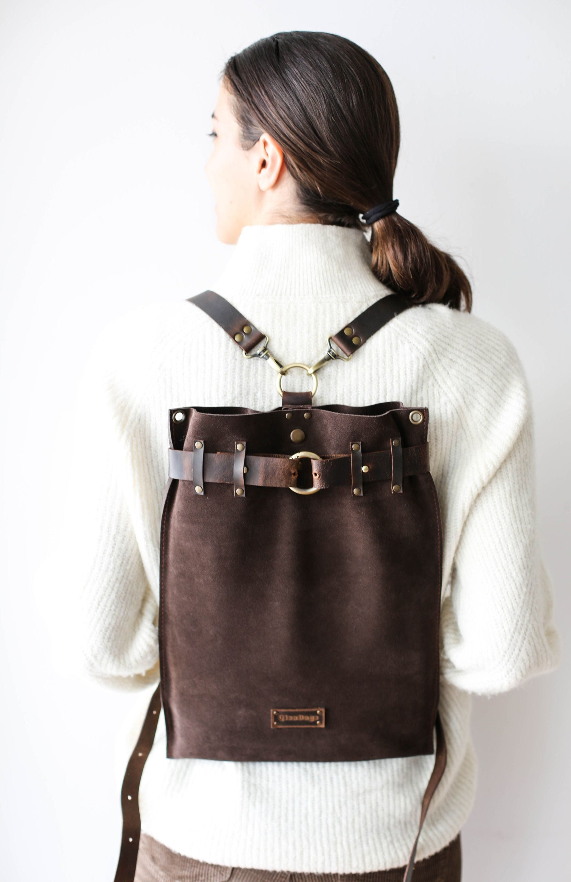Designer Leather Backpack from Qisabags