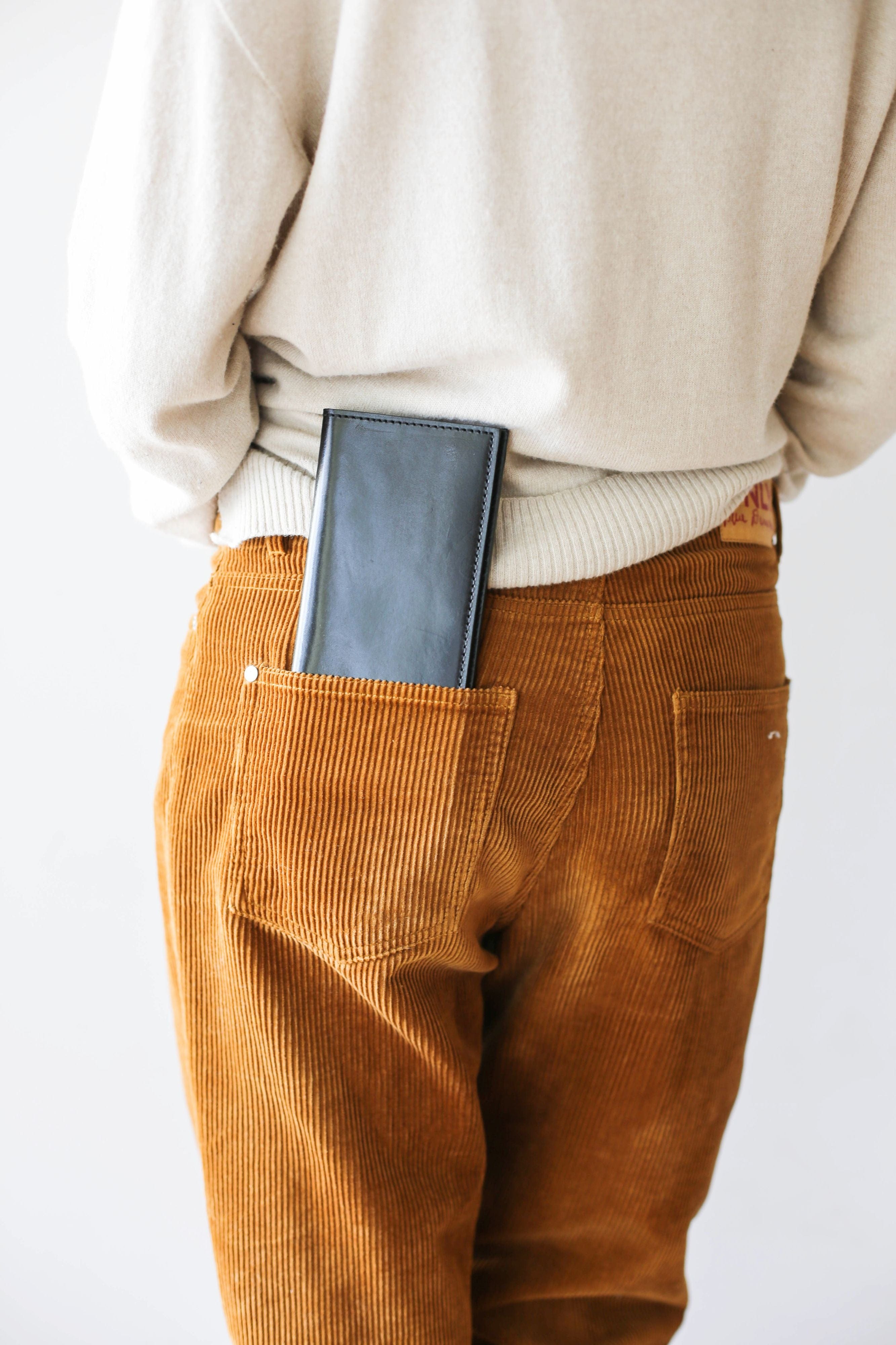 Black Long Leather Wallet