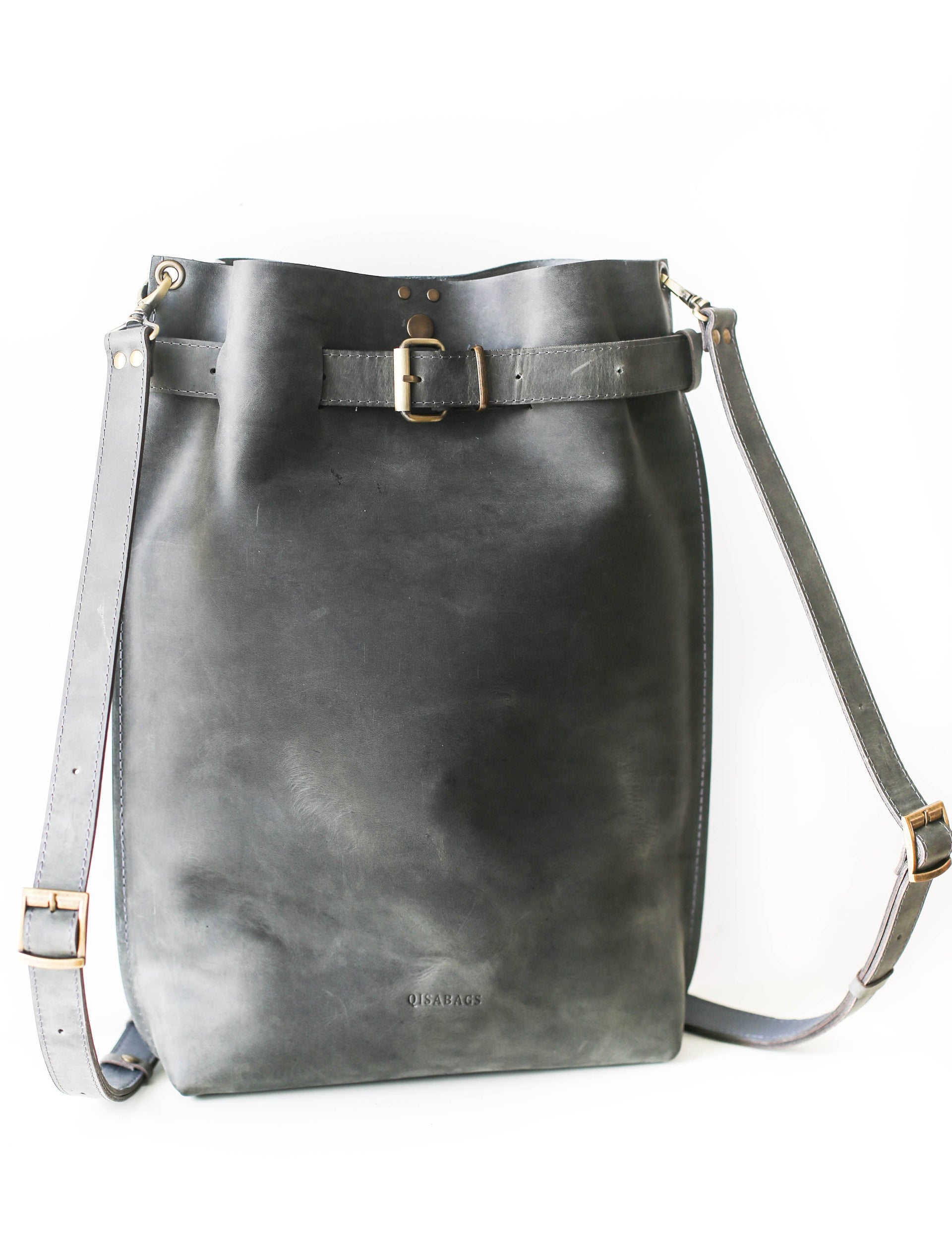 Minimalist leather backpack