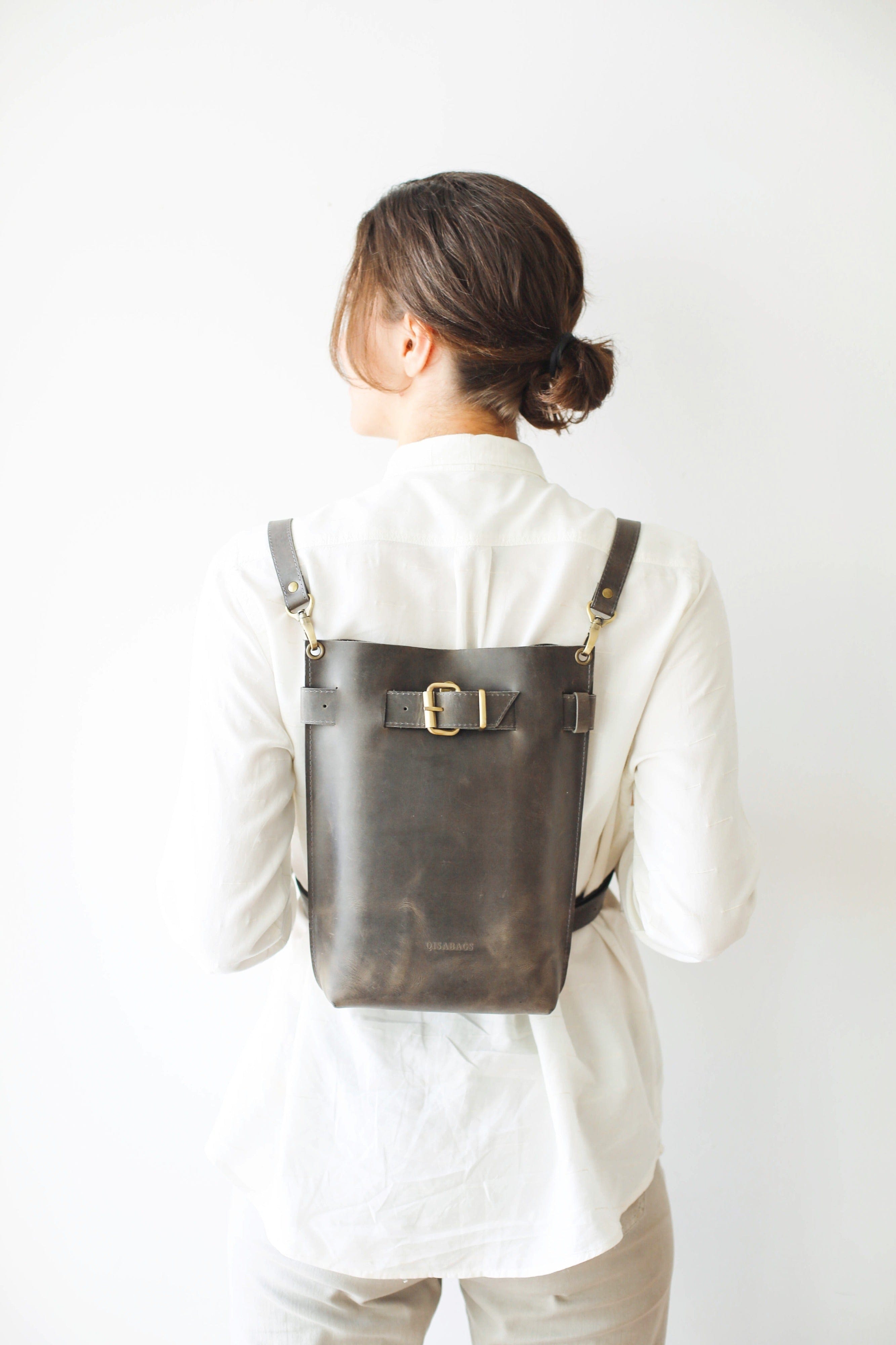 Leather Backpack Purse