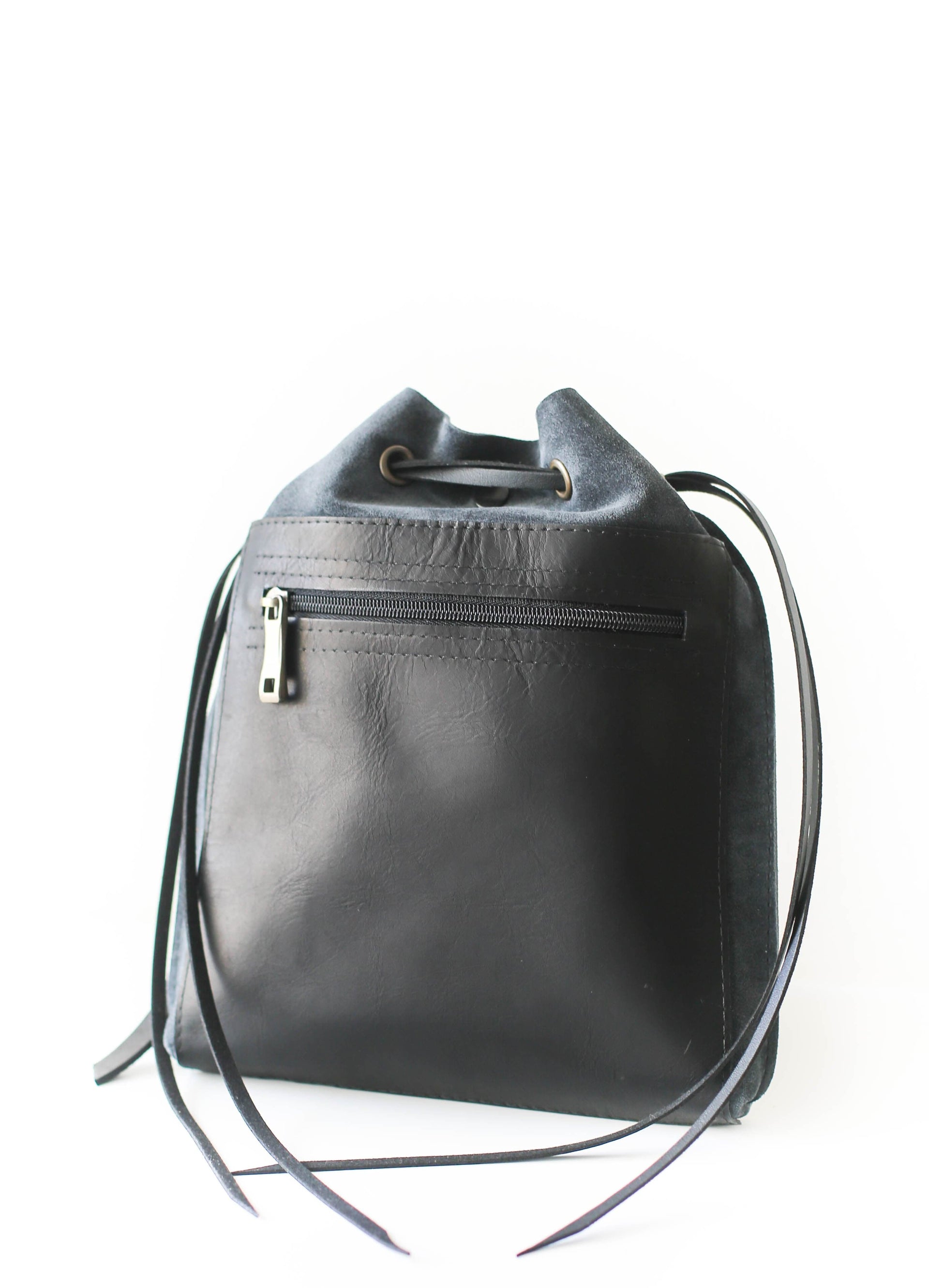 mini leather backpack, bucket leather bags