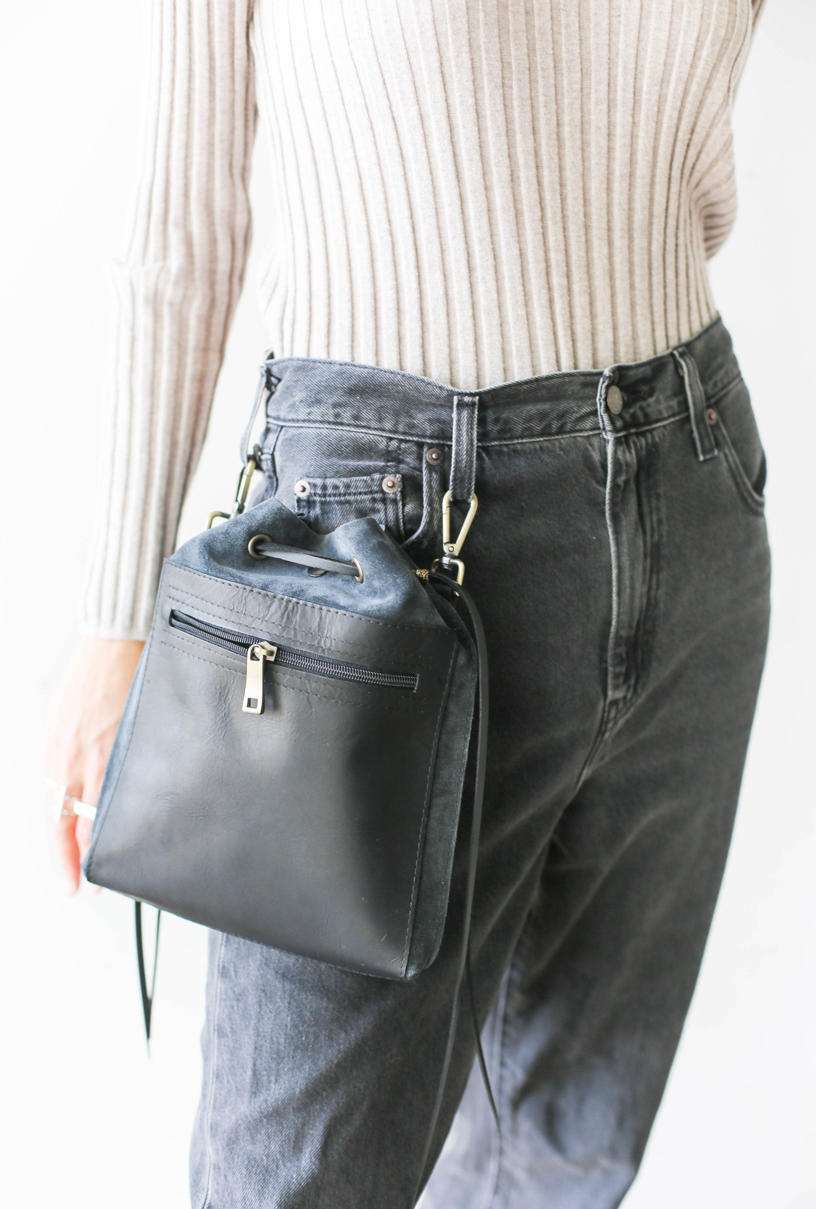 leather hip bag