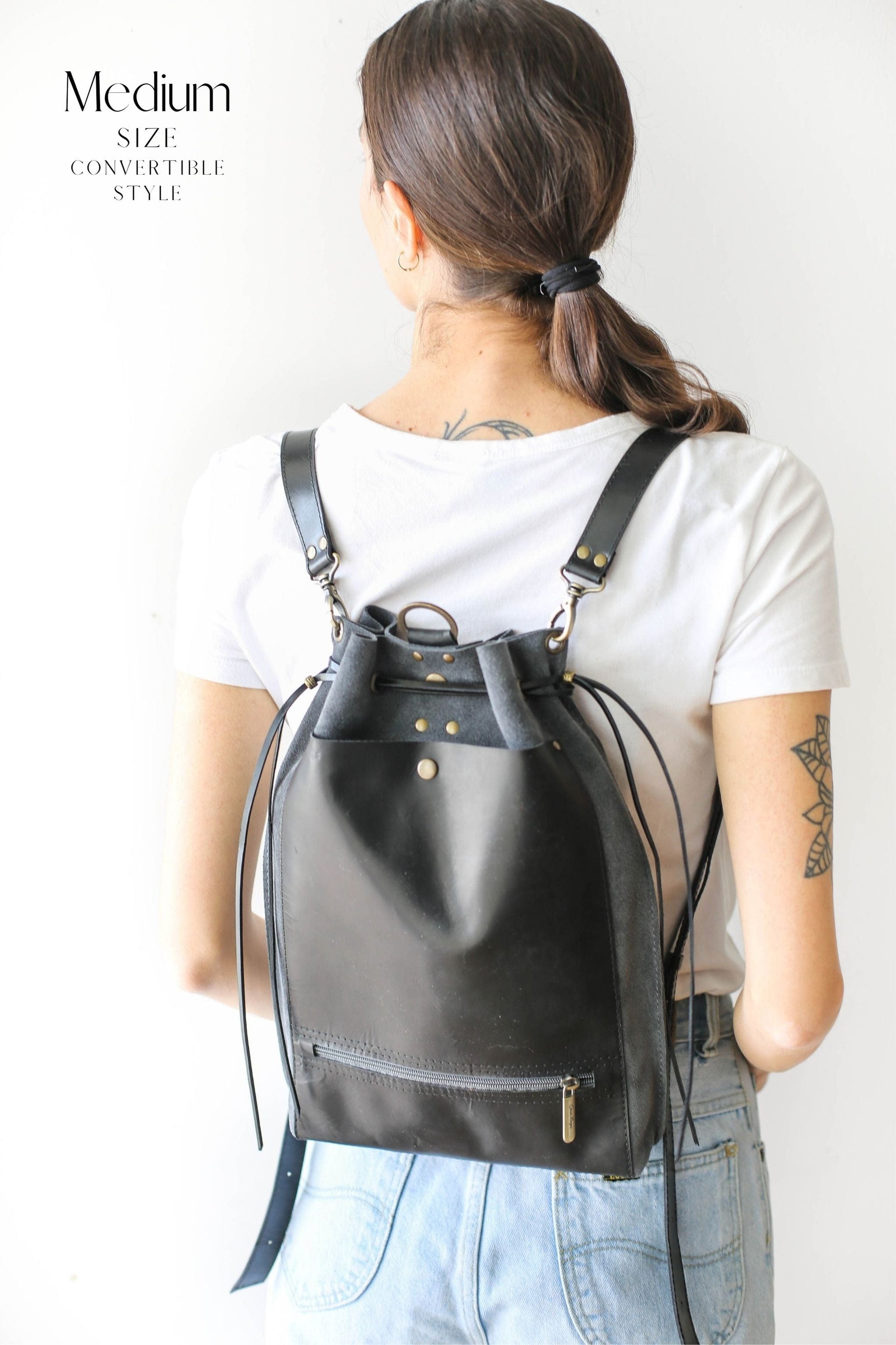 Suede Backpack for Women