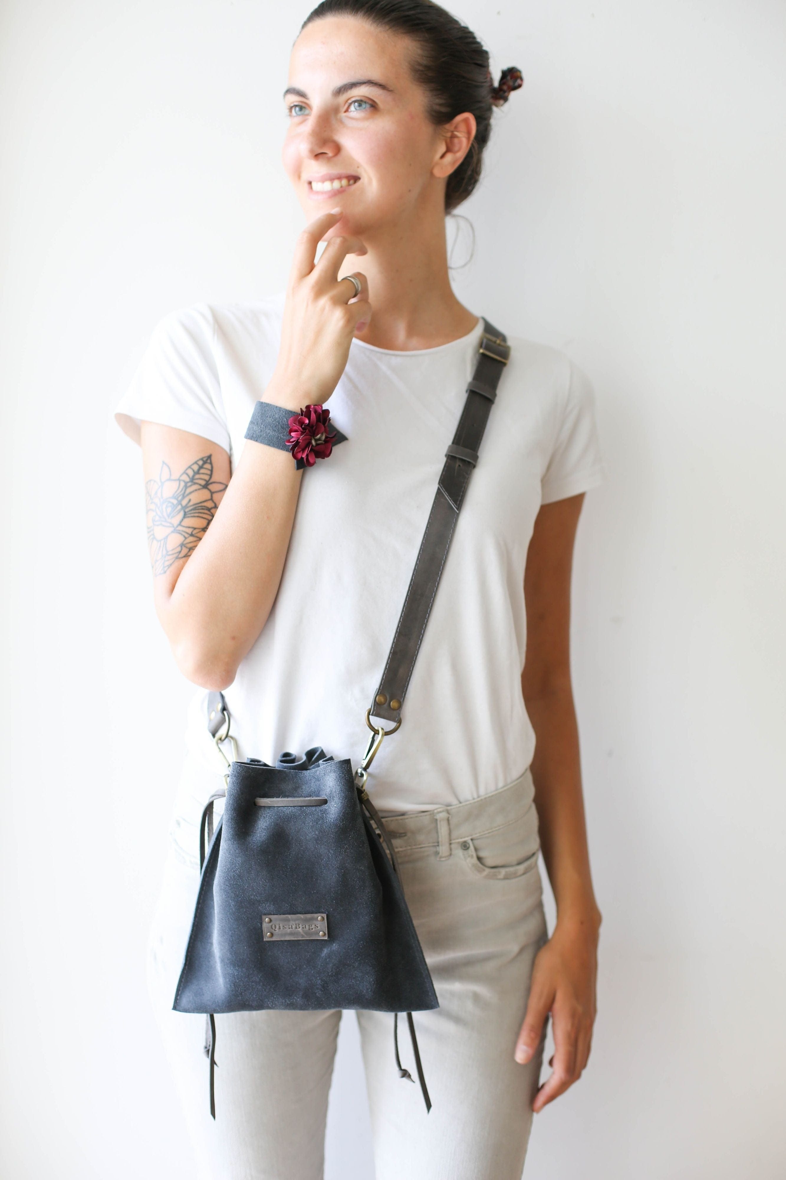 Small Suede Cross body Bag