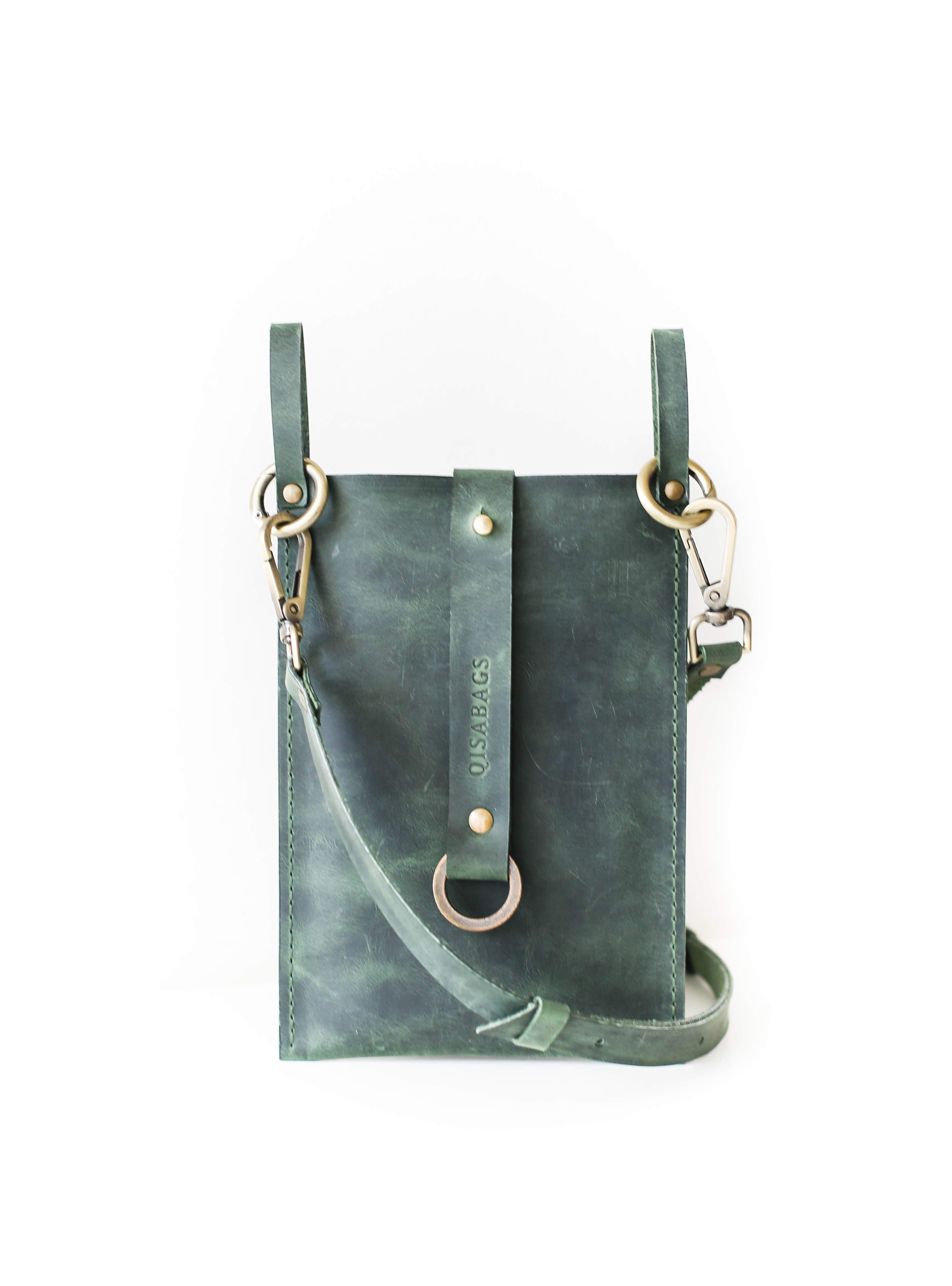 Small leather best sale phone bag