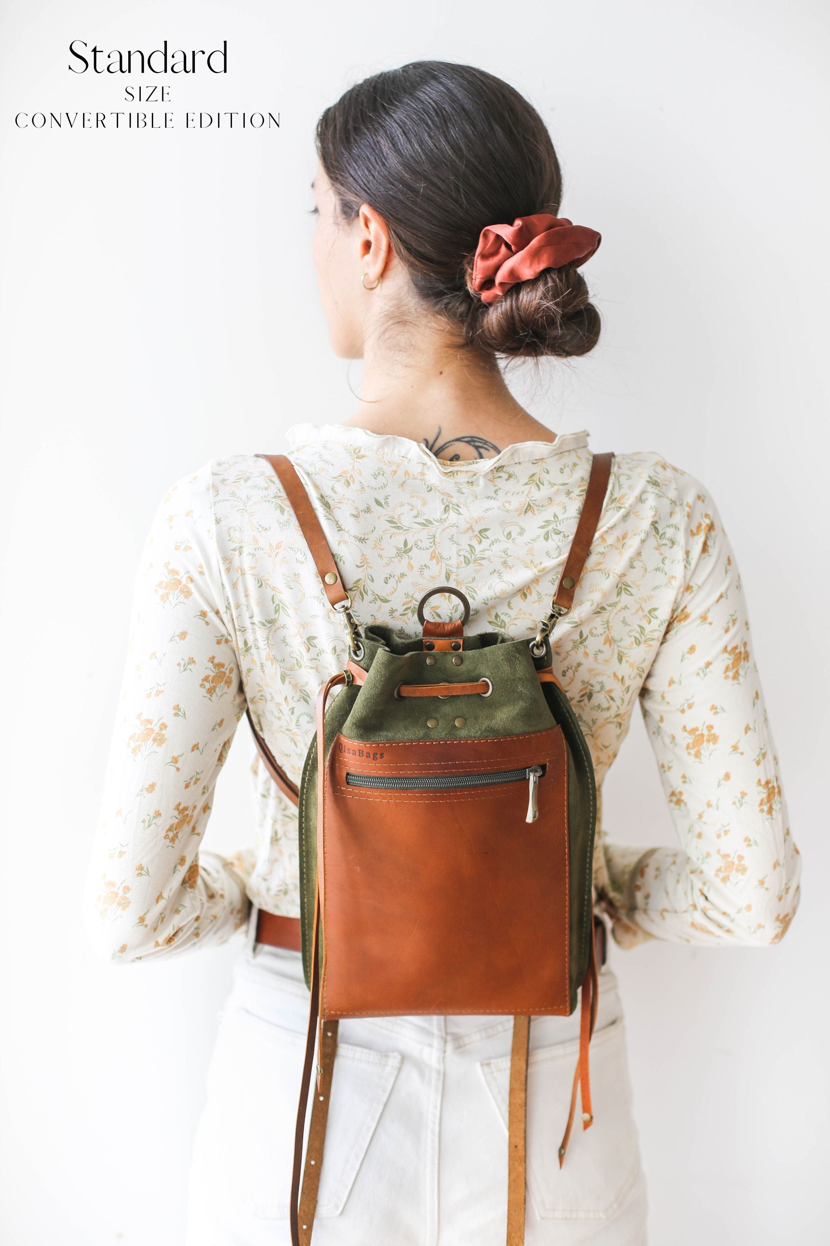 Leather Backpack Purses | Convertible Leather Backpacks