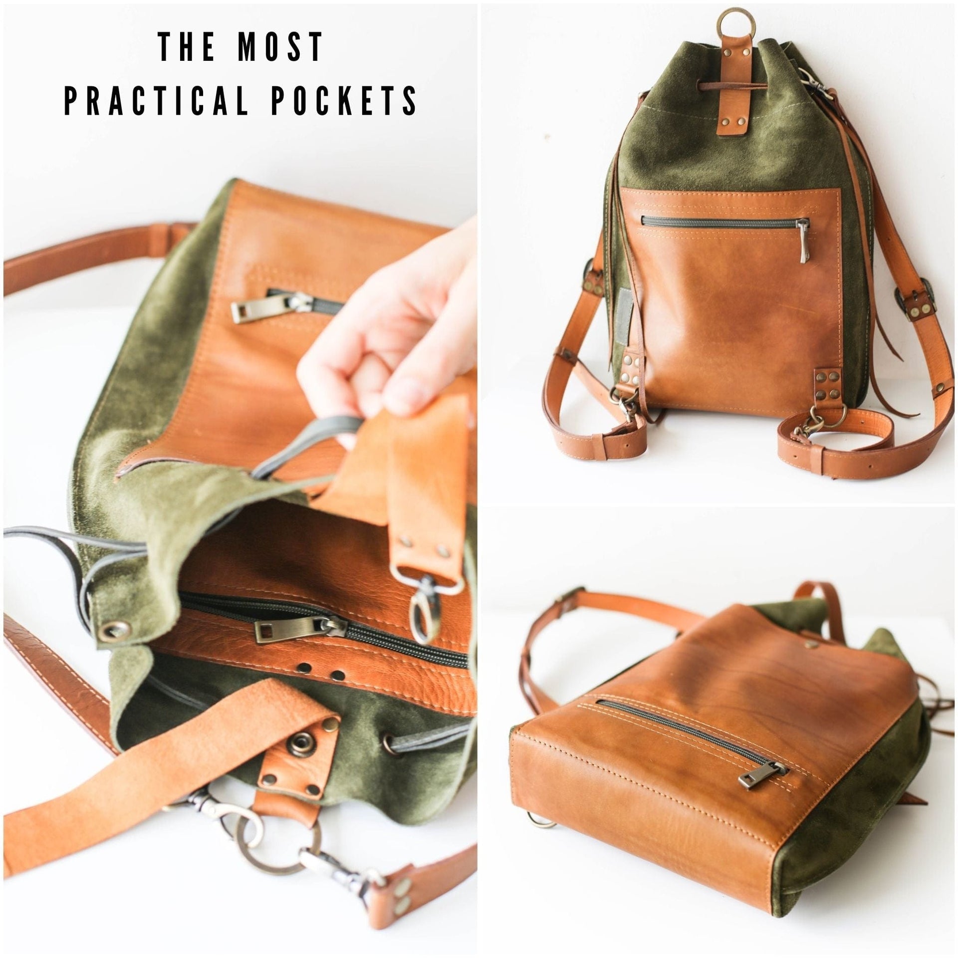 Leather Backpack Purses