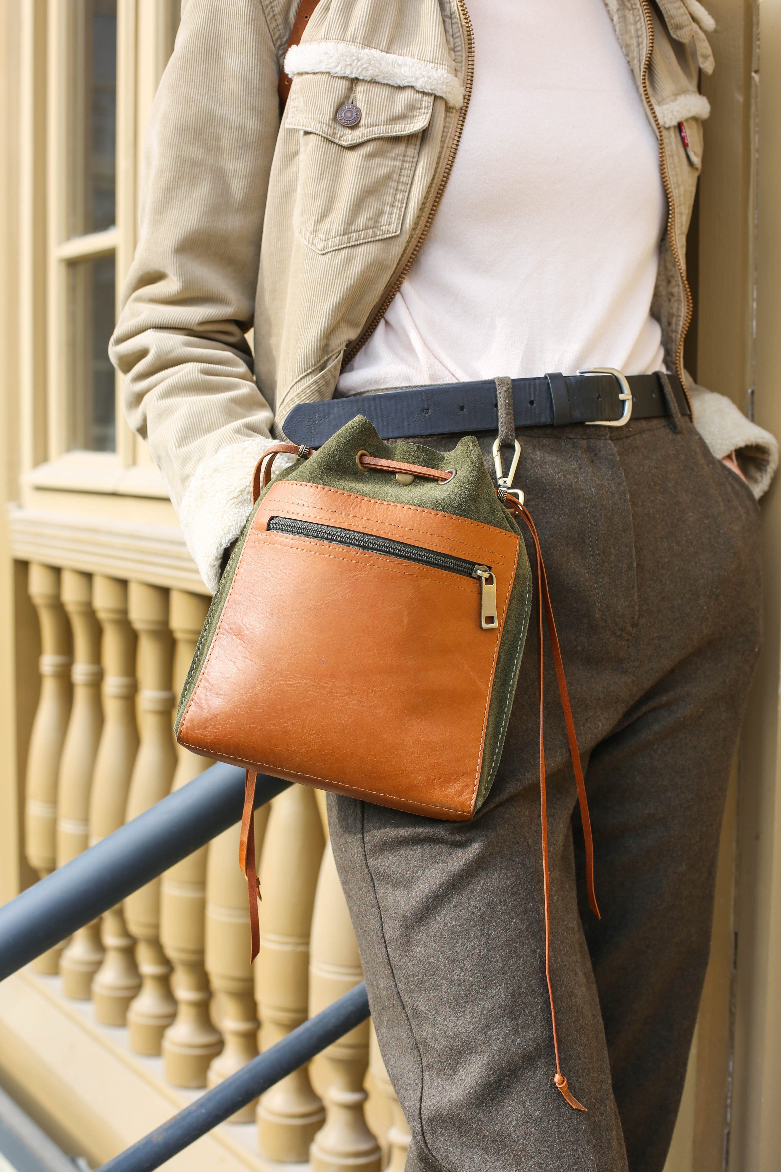 leather hip bag