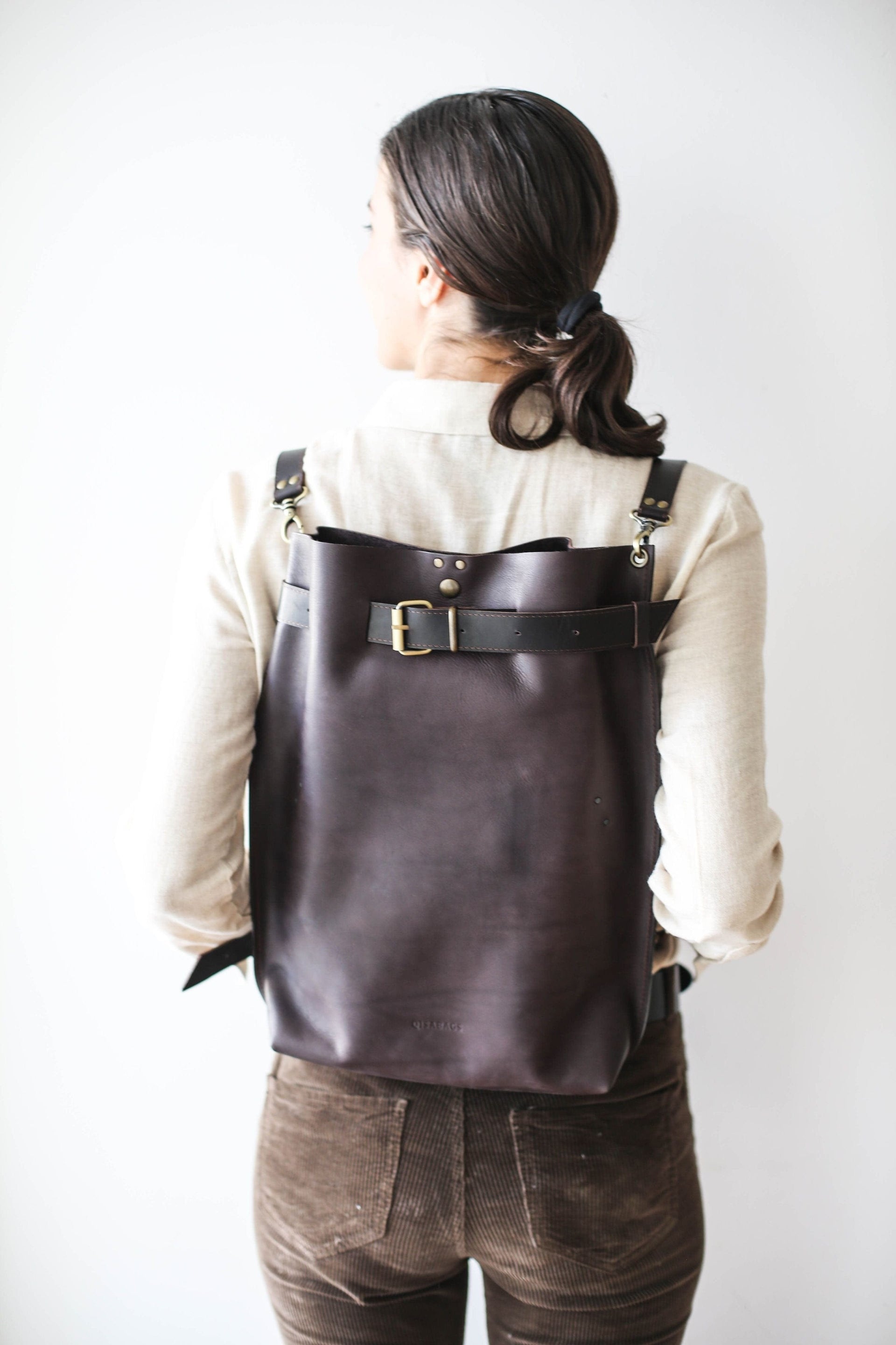 Large Leather Backpack for women