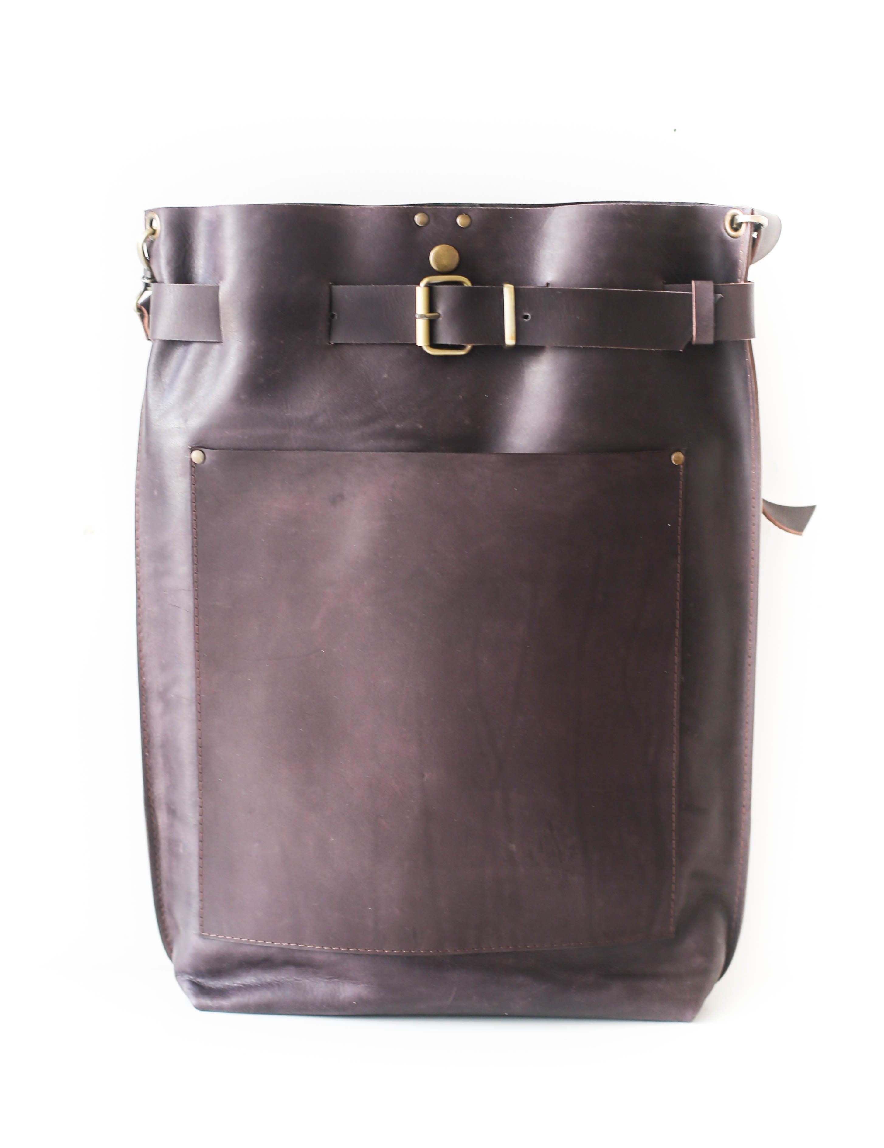 leather backpack with laptop compartment