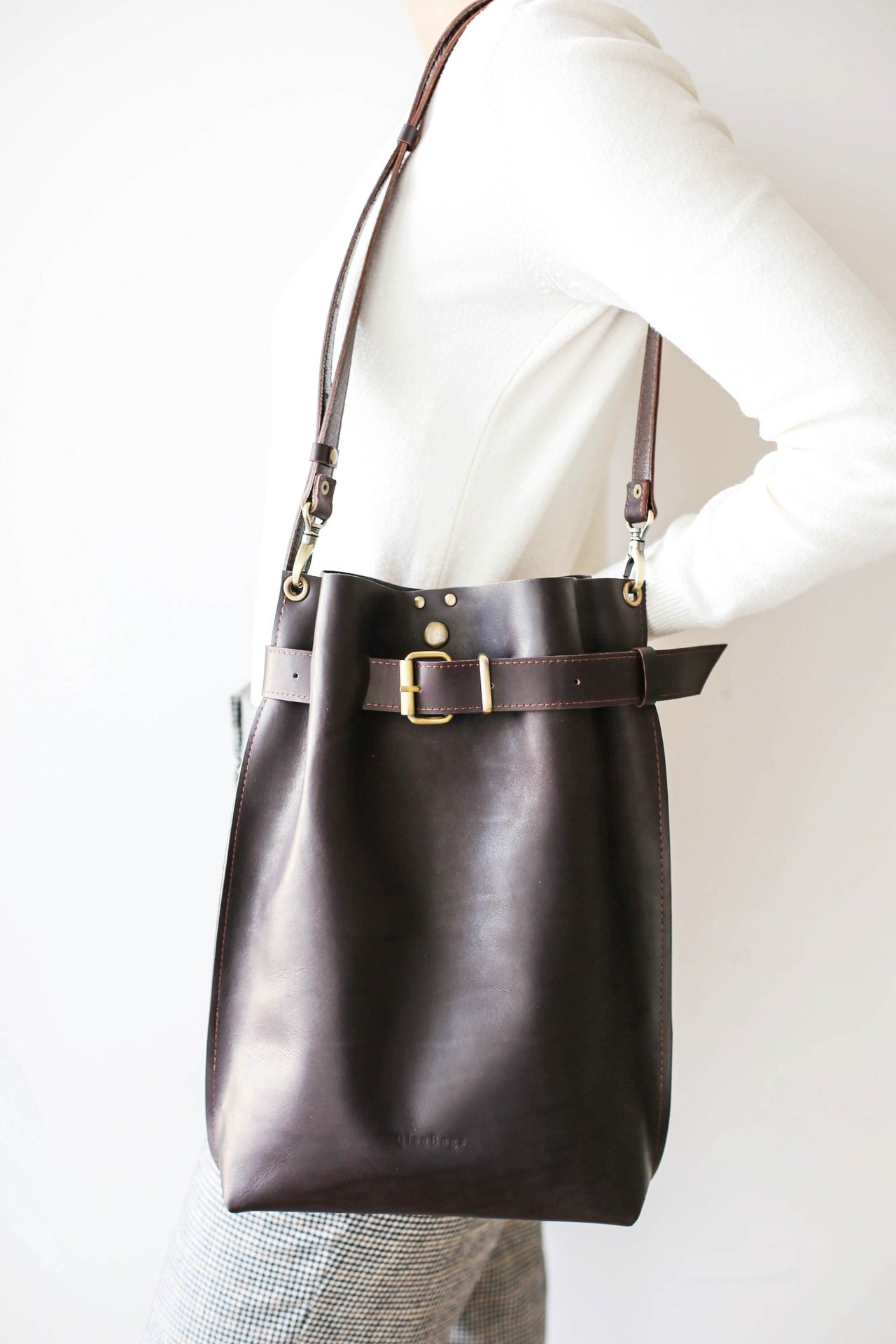 Vintage Leather Backpack | Leather Brown Backpack - Qisabags