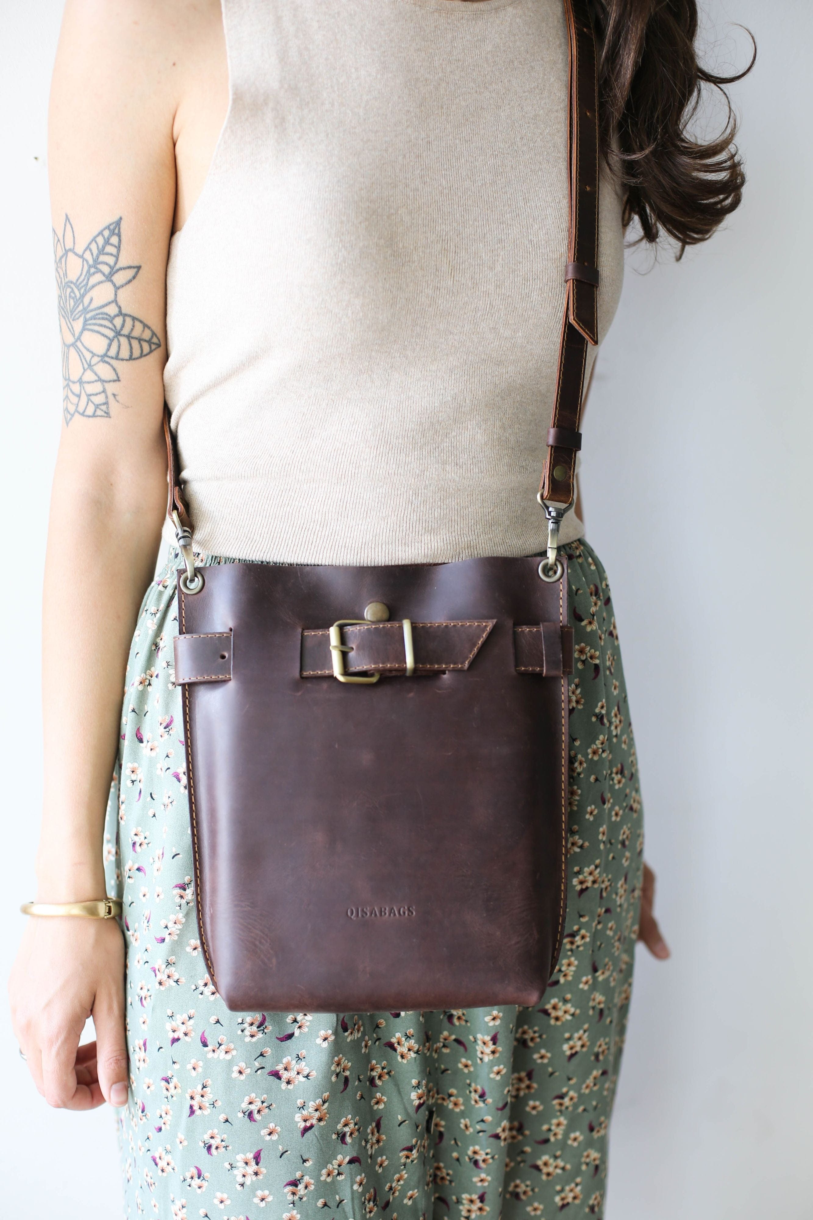 handmade leather purse