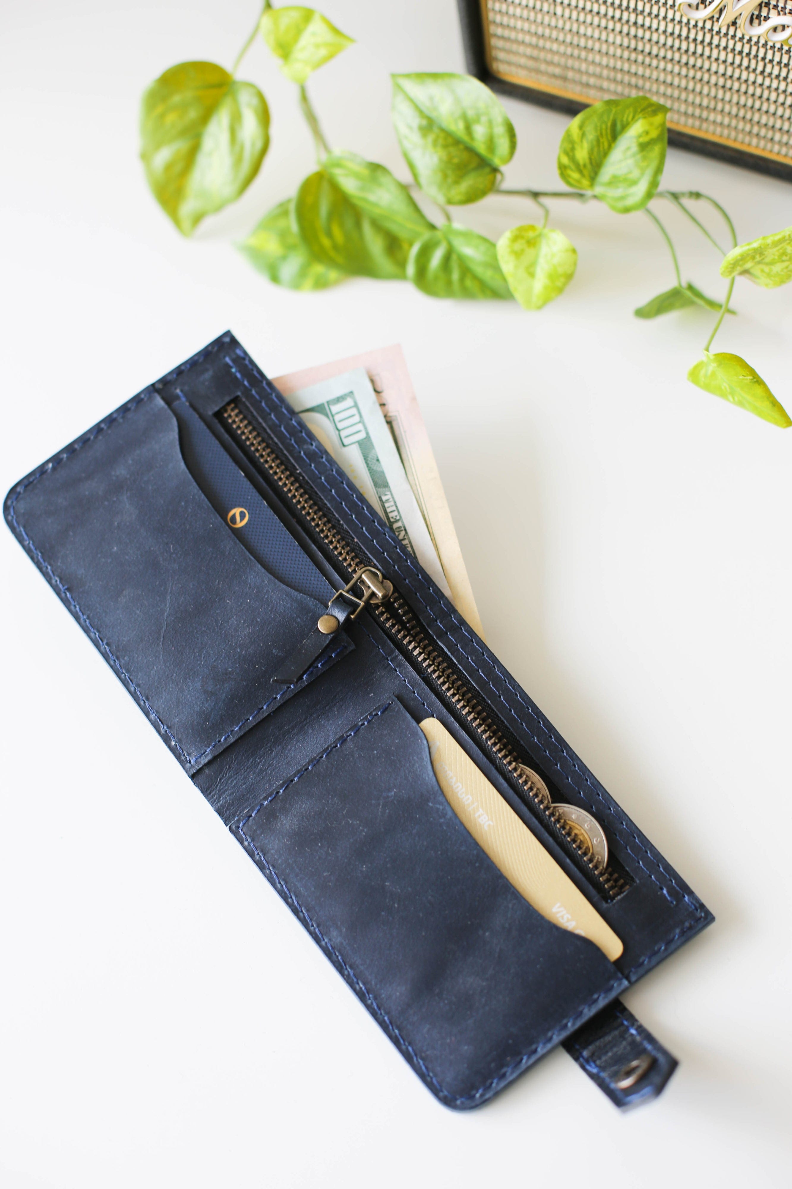 小物 leather wallet hand made Custom Leather Biker Wallet Chain Handmade Leather Wallet