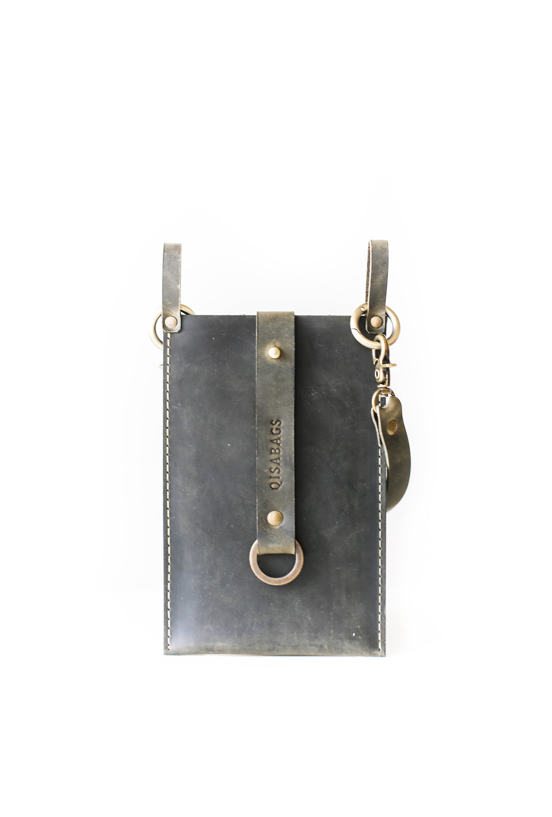 small leather phone bag