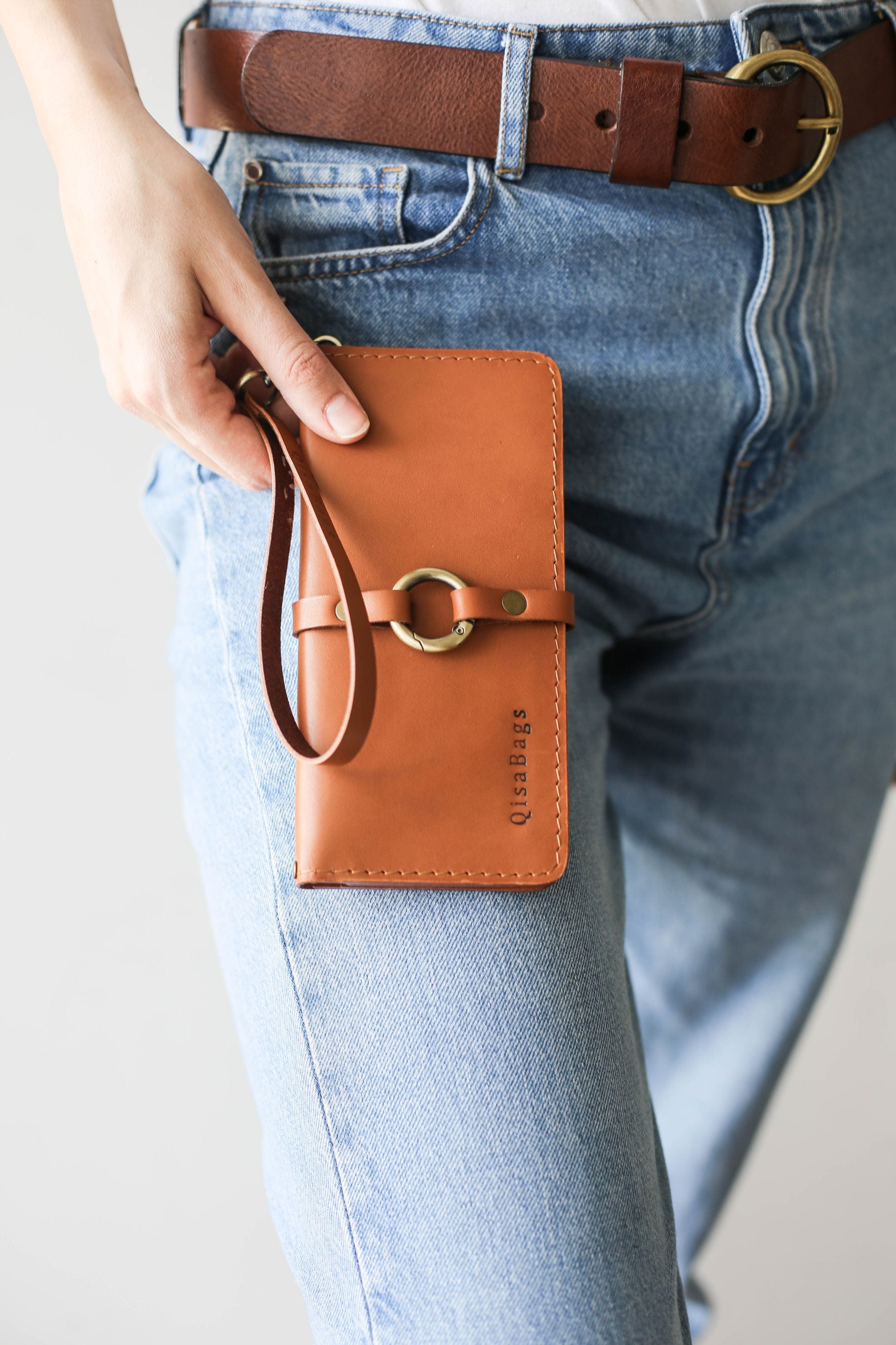 brown leather wallet