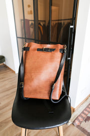Hipster Leather backpack for men
